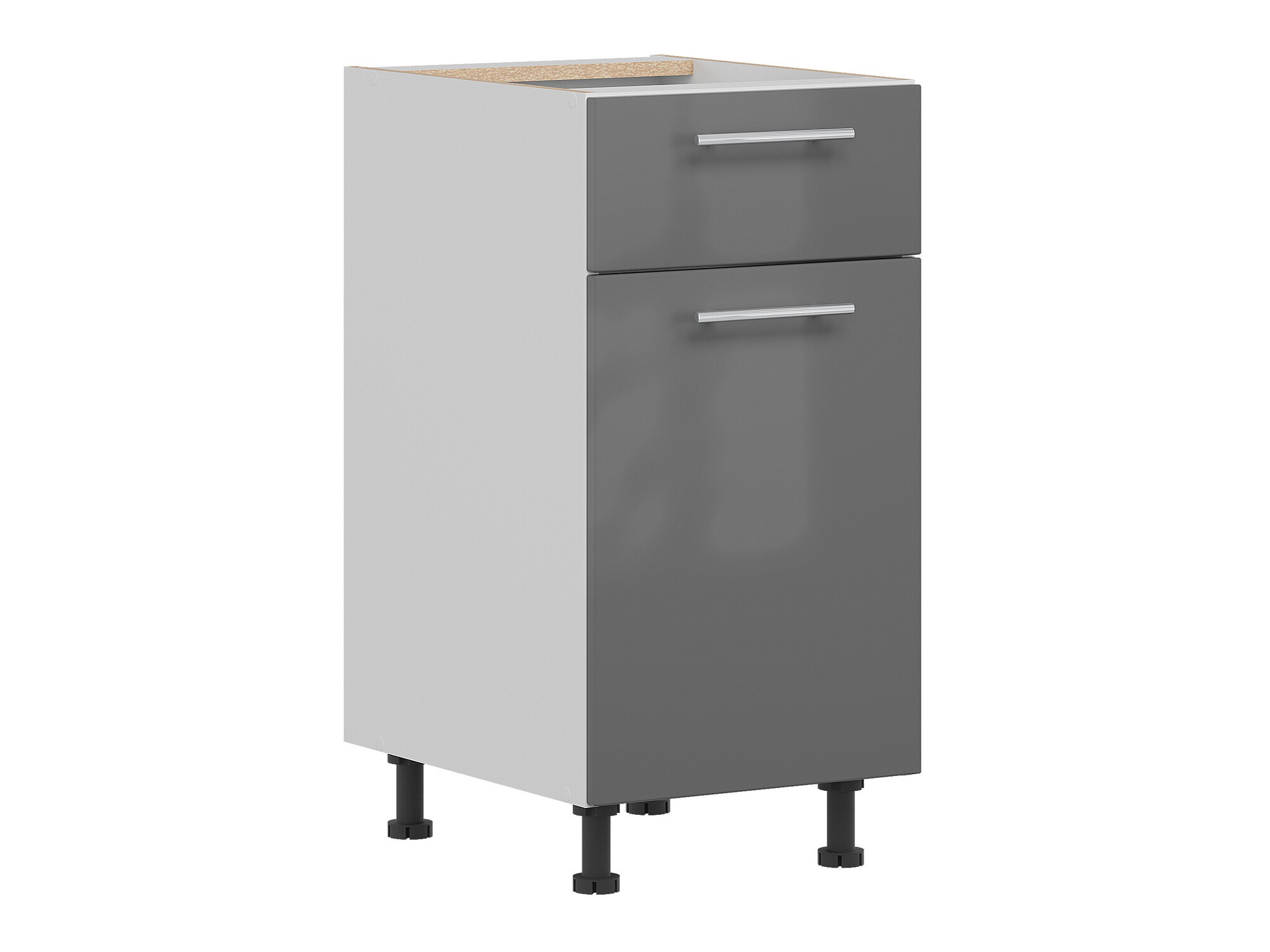Modular cabinet with drawer and doors Tiffa Grey 138