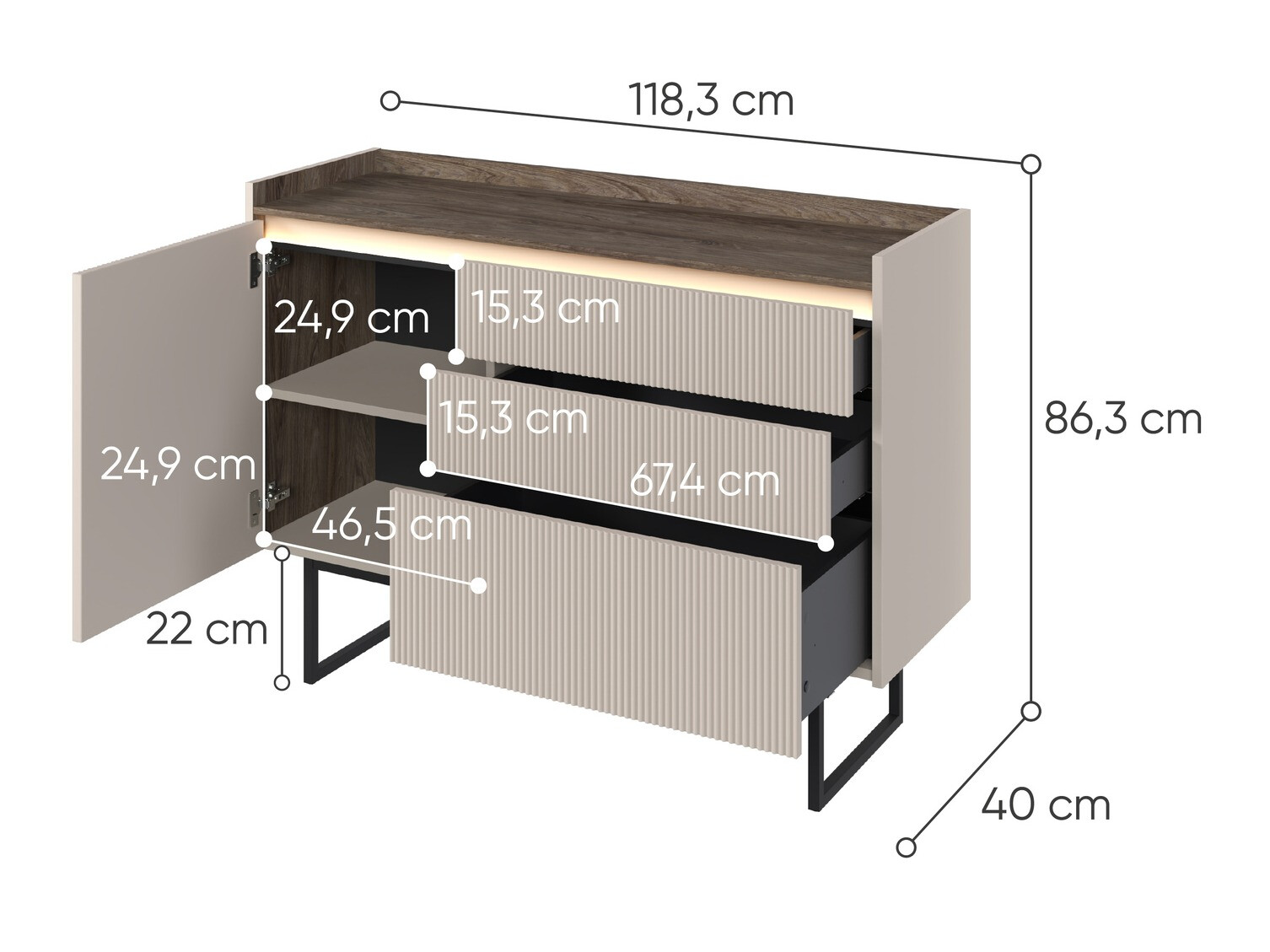 Chest of drawers Elbtei 101