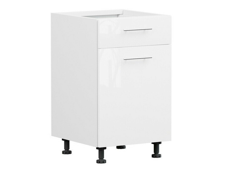 Modular cabinet with drawer and doors Tiffa White 143