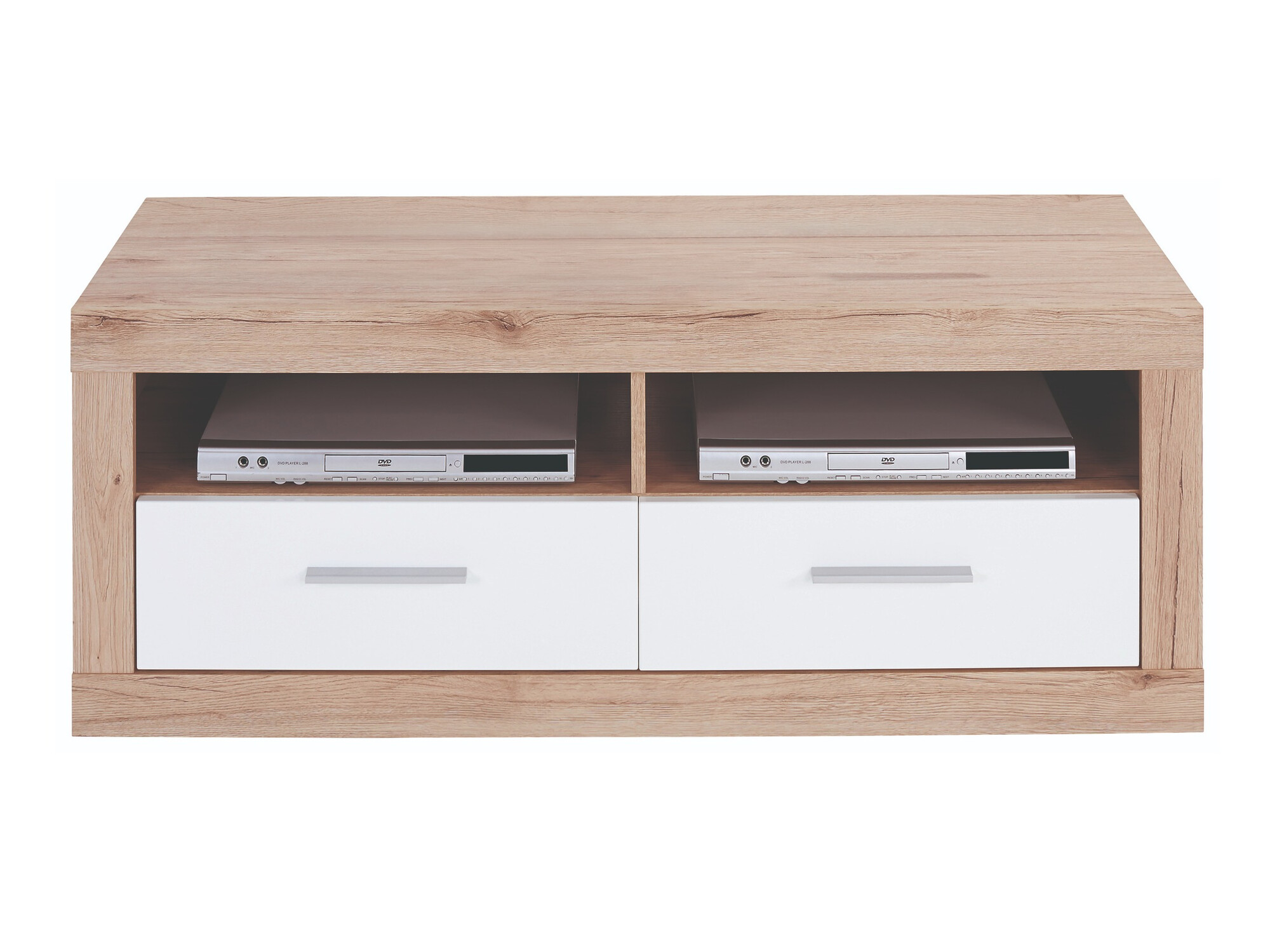 TV stand Romfera 102 (White + San Remo oak)