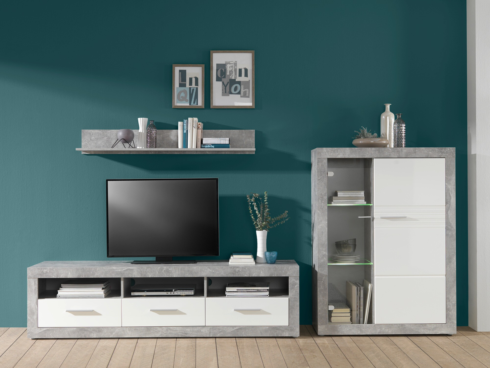 TV stand Romfera 103 (White + Grey)