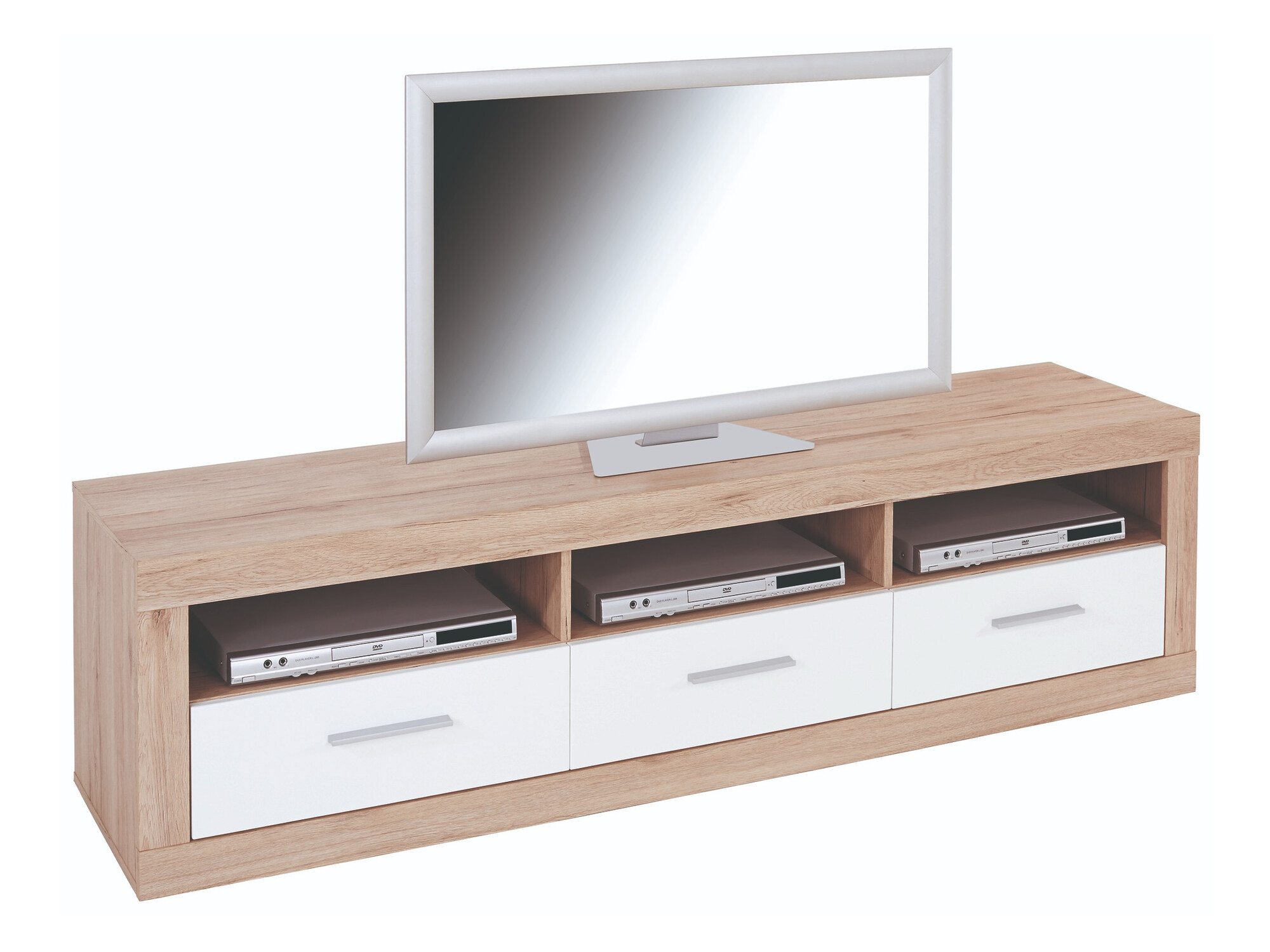 TV stand Romfera 103 (White + San Remo oak)