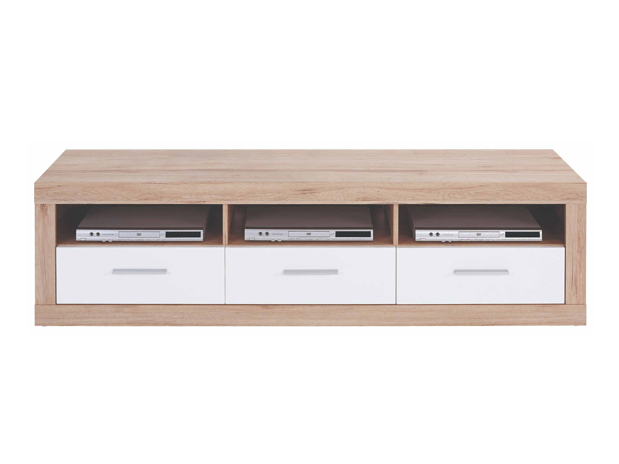 TV stand Romfera 103 (White + San Remo oak)
