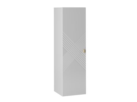 Wall-mounted bathroom cabinet Levelbu 108 (White + Glossy white)