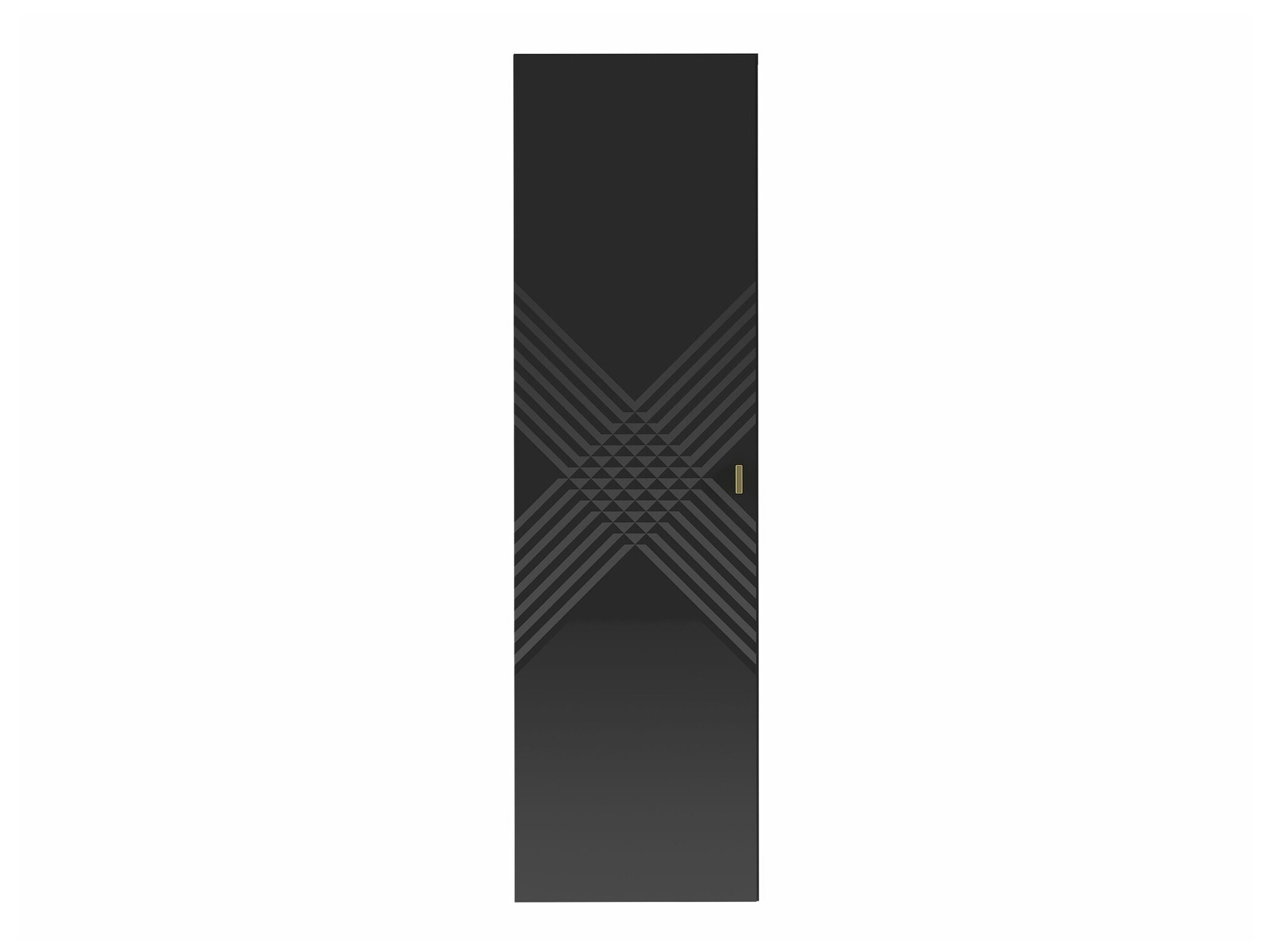 Wall-mounted bathroom cabinet Natar (Black + Glossy black)