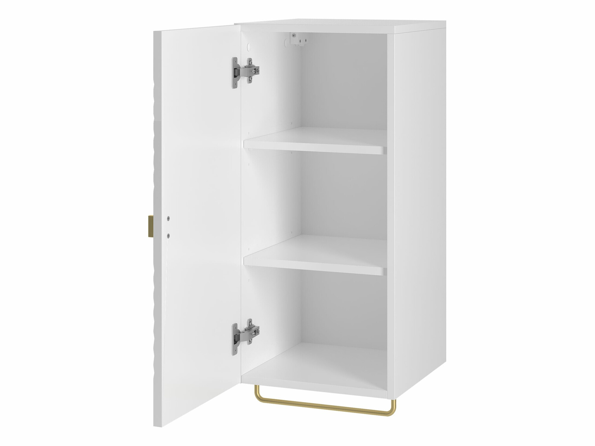 Wall-mounted bathroom cabinet Natar I (White + Glossy white)