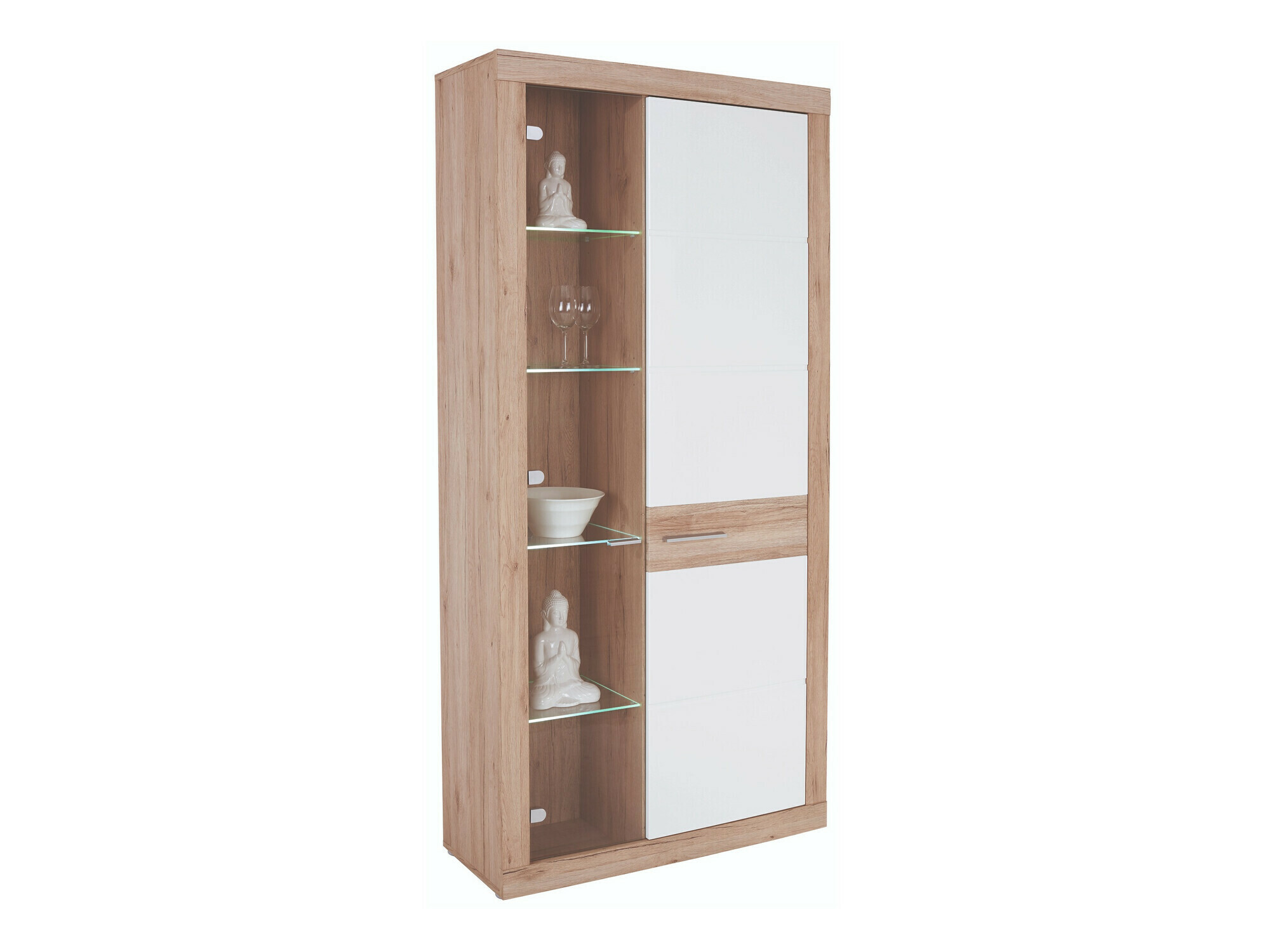 Bookcase Romfera 107 (White + San Remo oak)