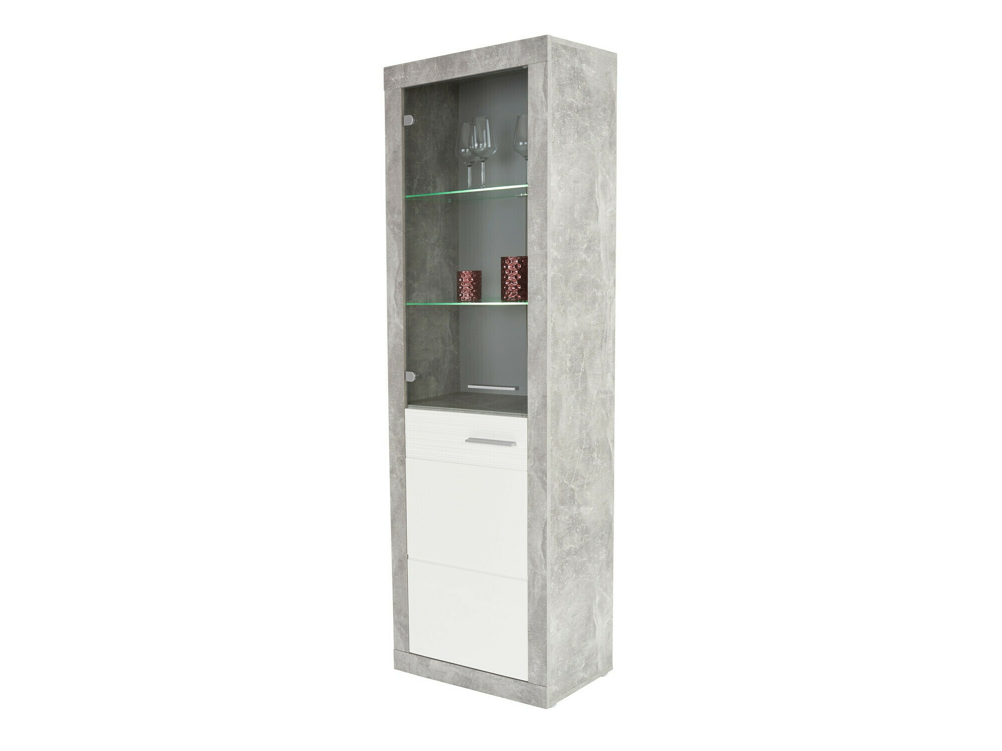 Bookcase Romfera 111 (White + Grey)