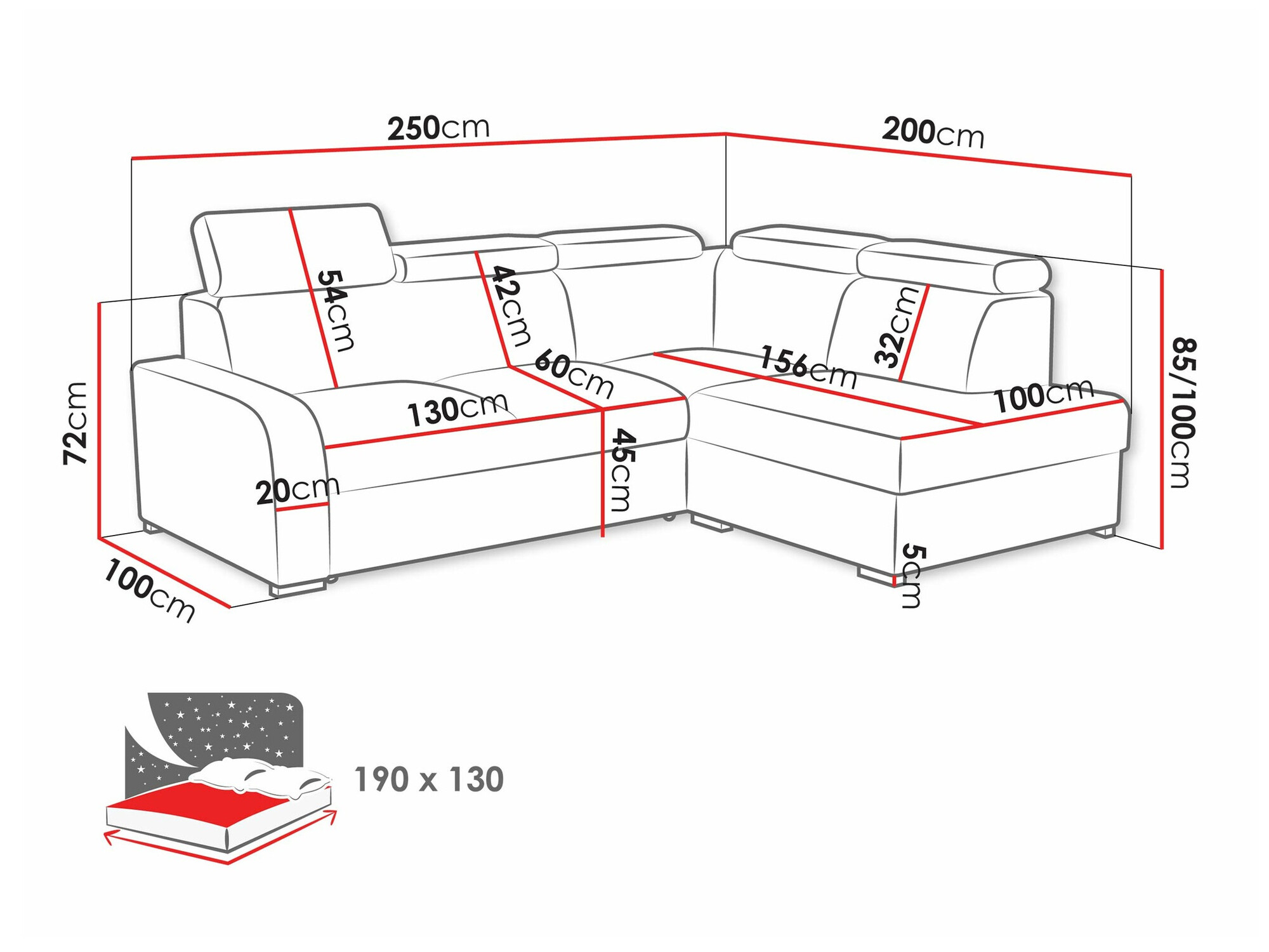 Corner sofa Ovos II (Crown 16)