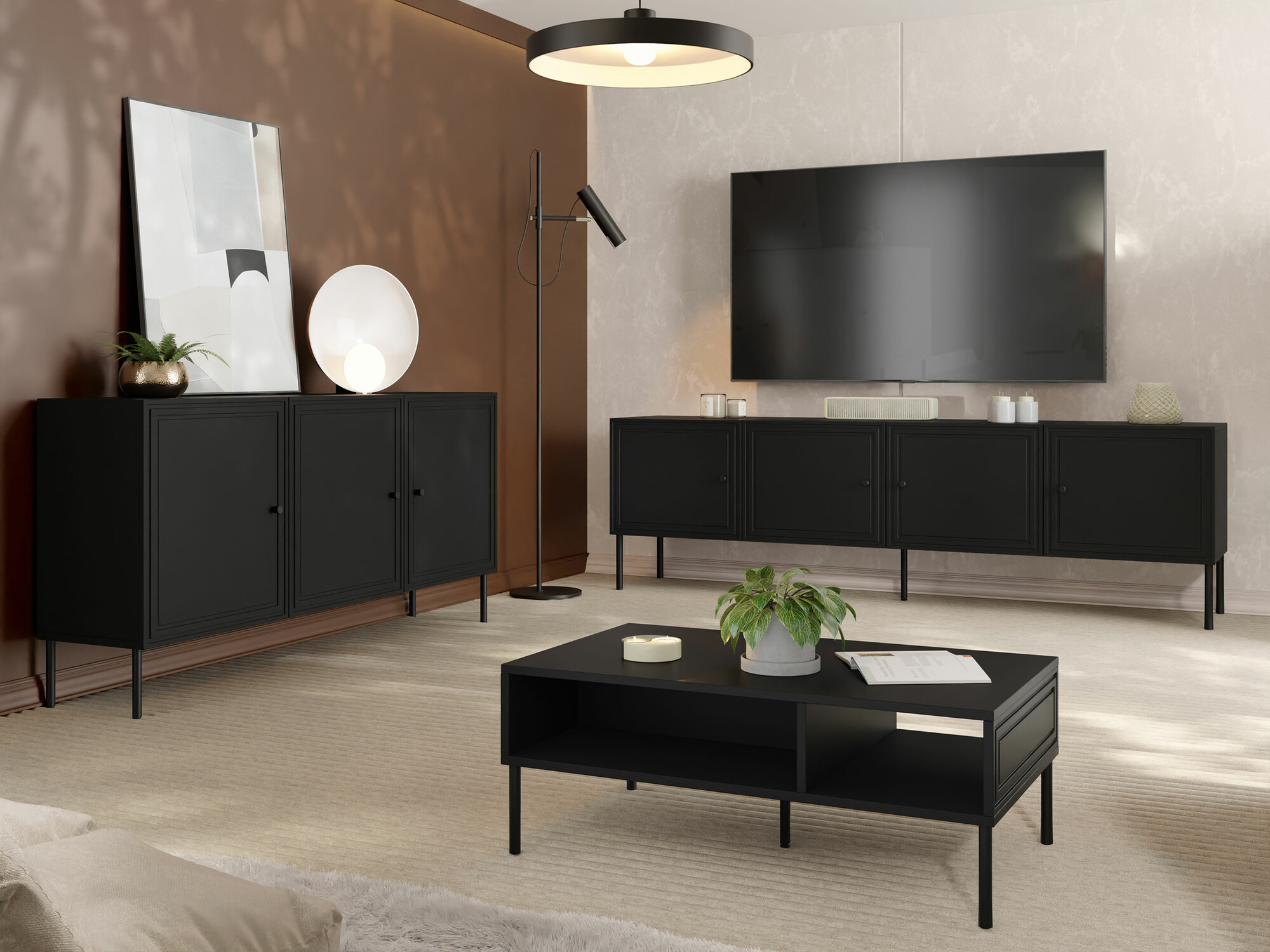 Living room set Celra I (Black)