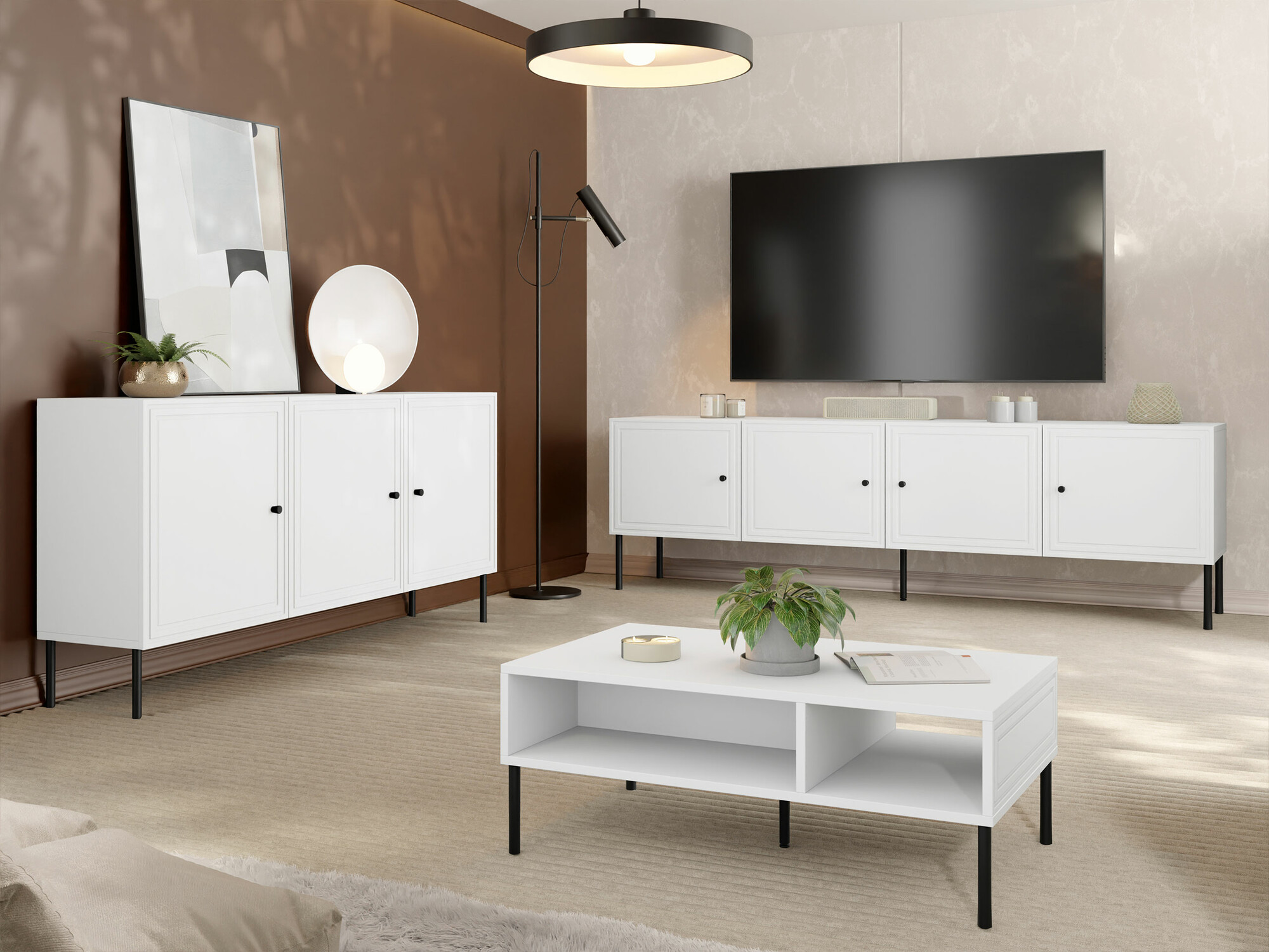 Living room set Celra I (White)