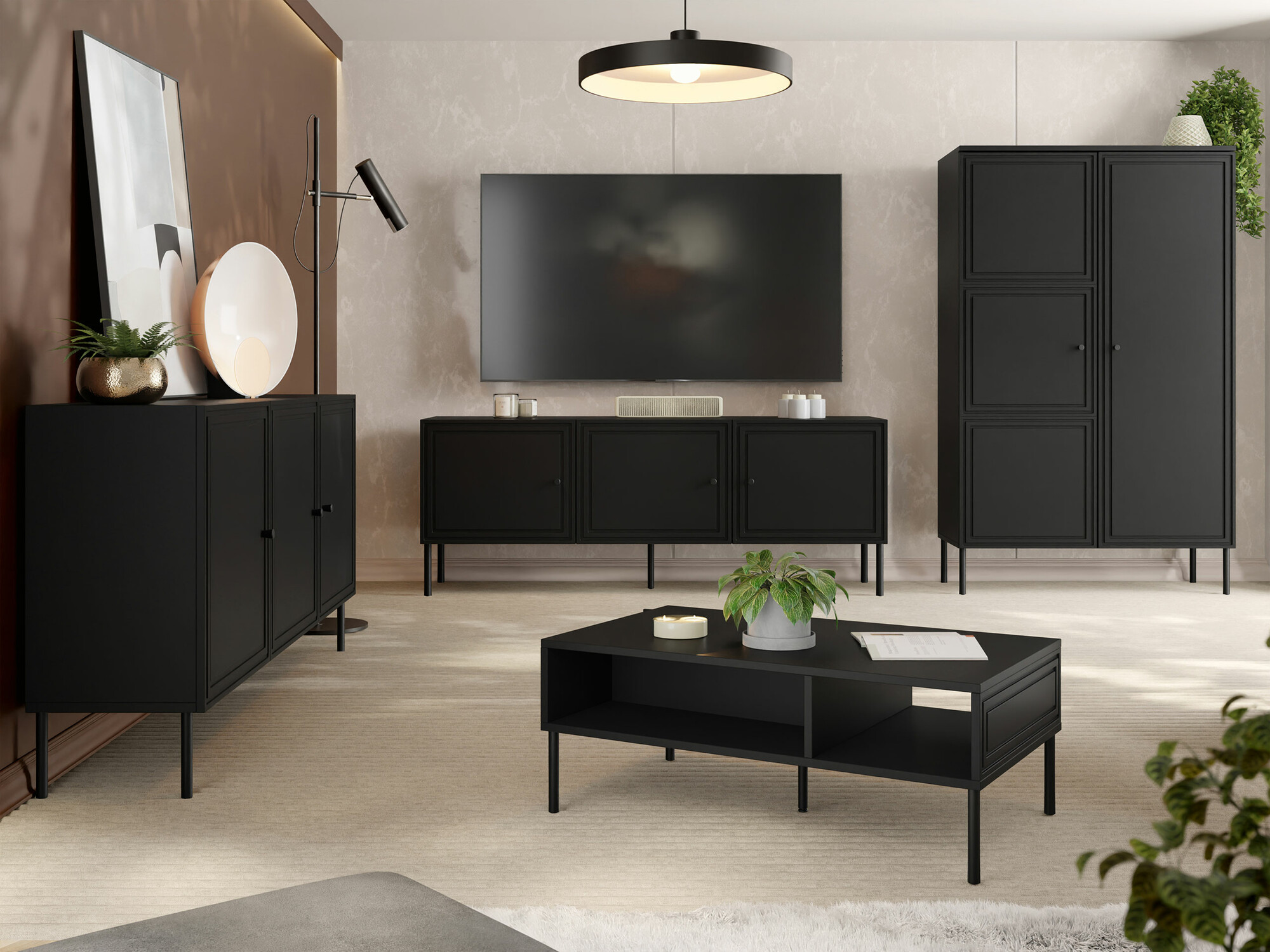 Living room set Celra (Black)