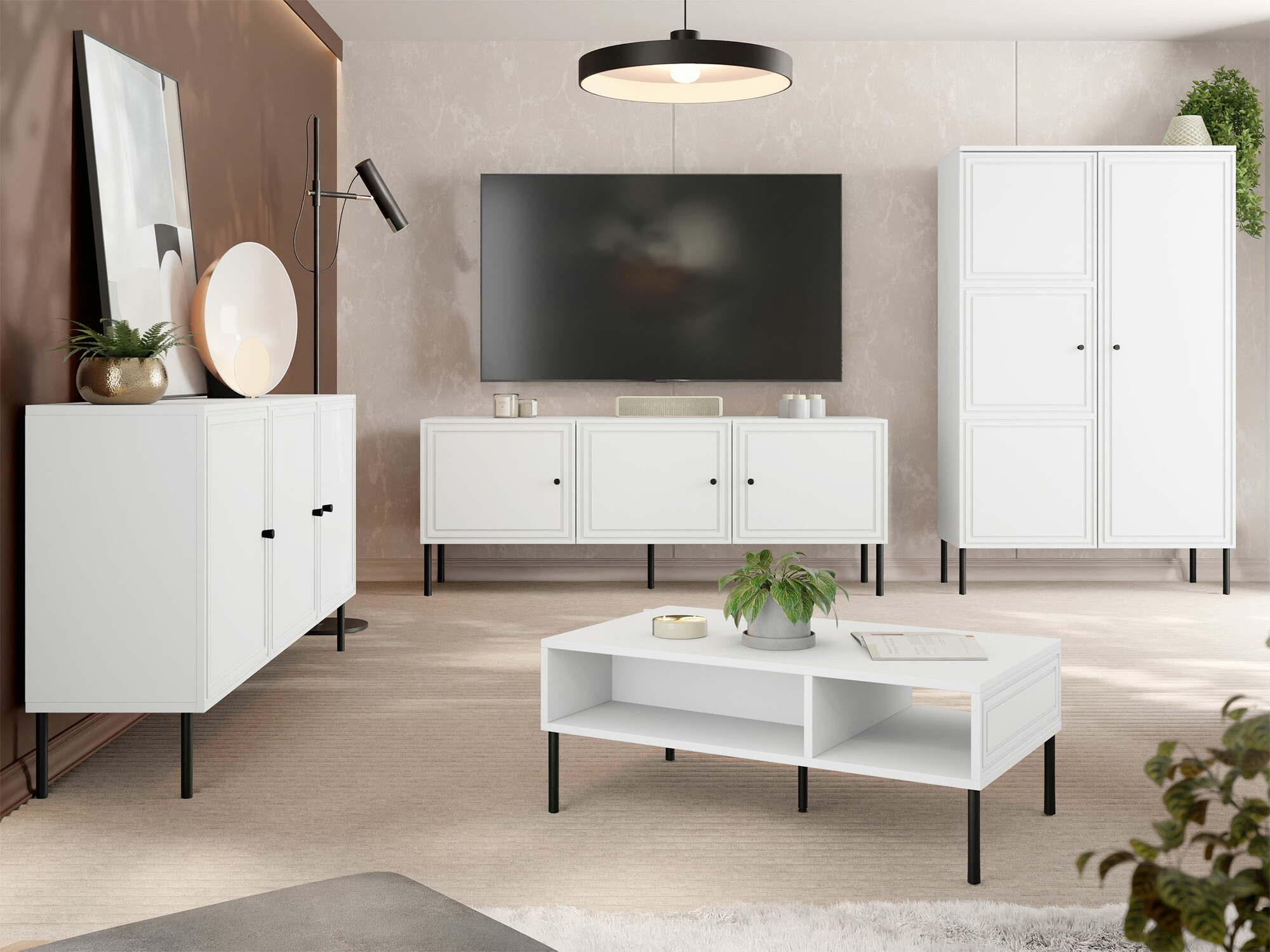 Living room set Celra (White)