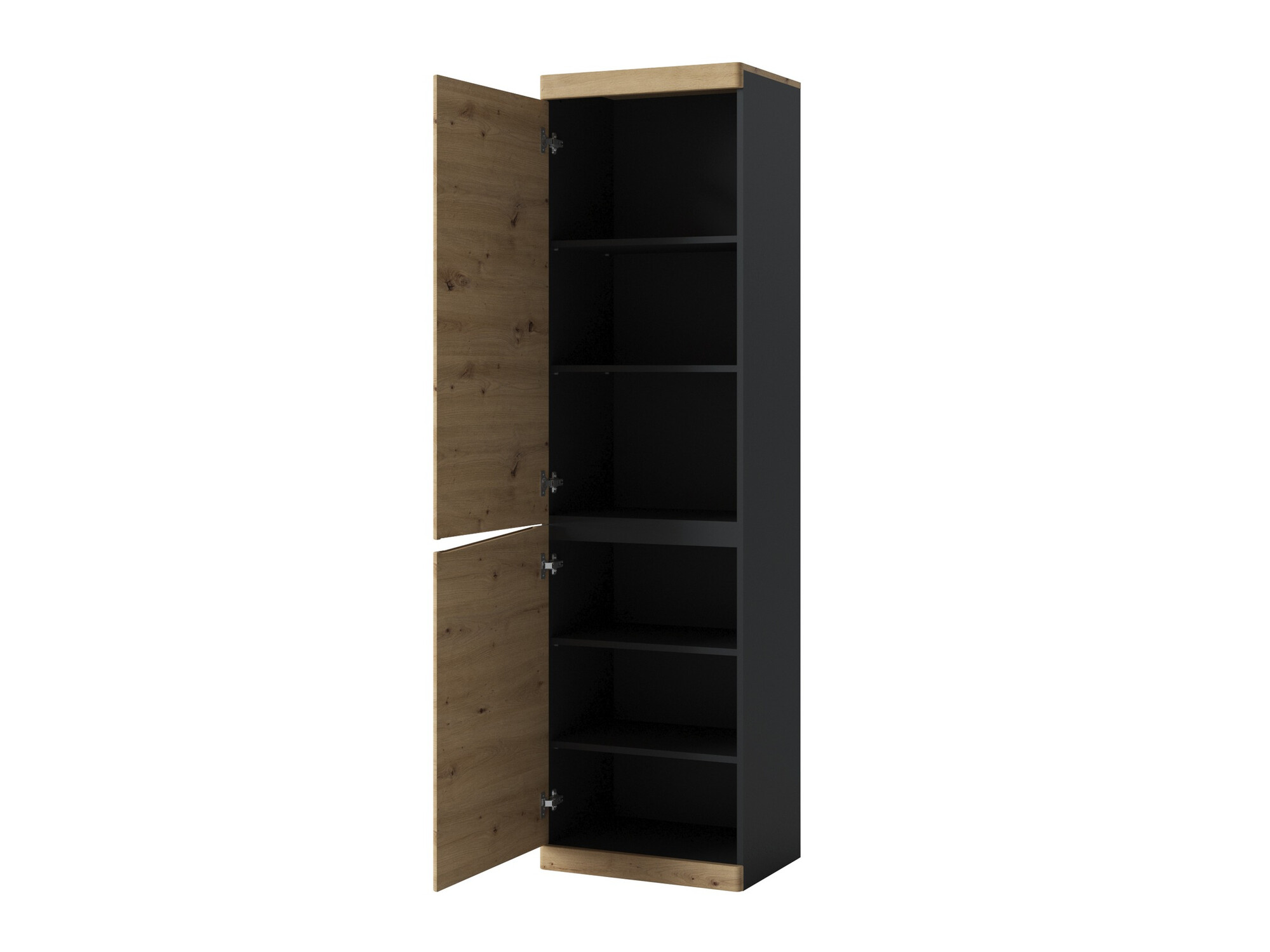Bookcase Venlori 127 (Anthracite + Artisan oak)