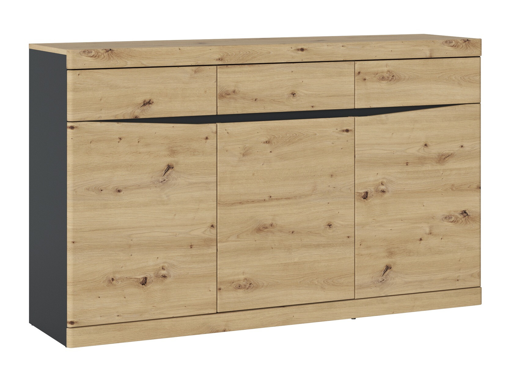 Chest of drawers Venlori 123 (Anthracite + Artisan oak)