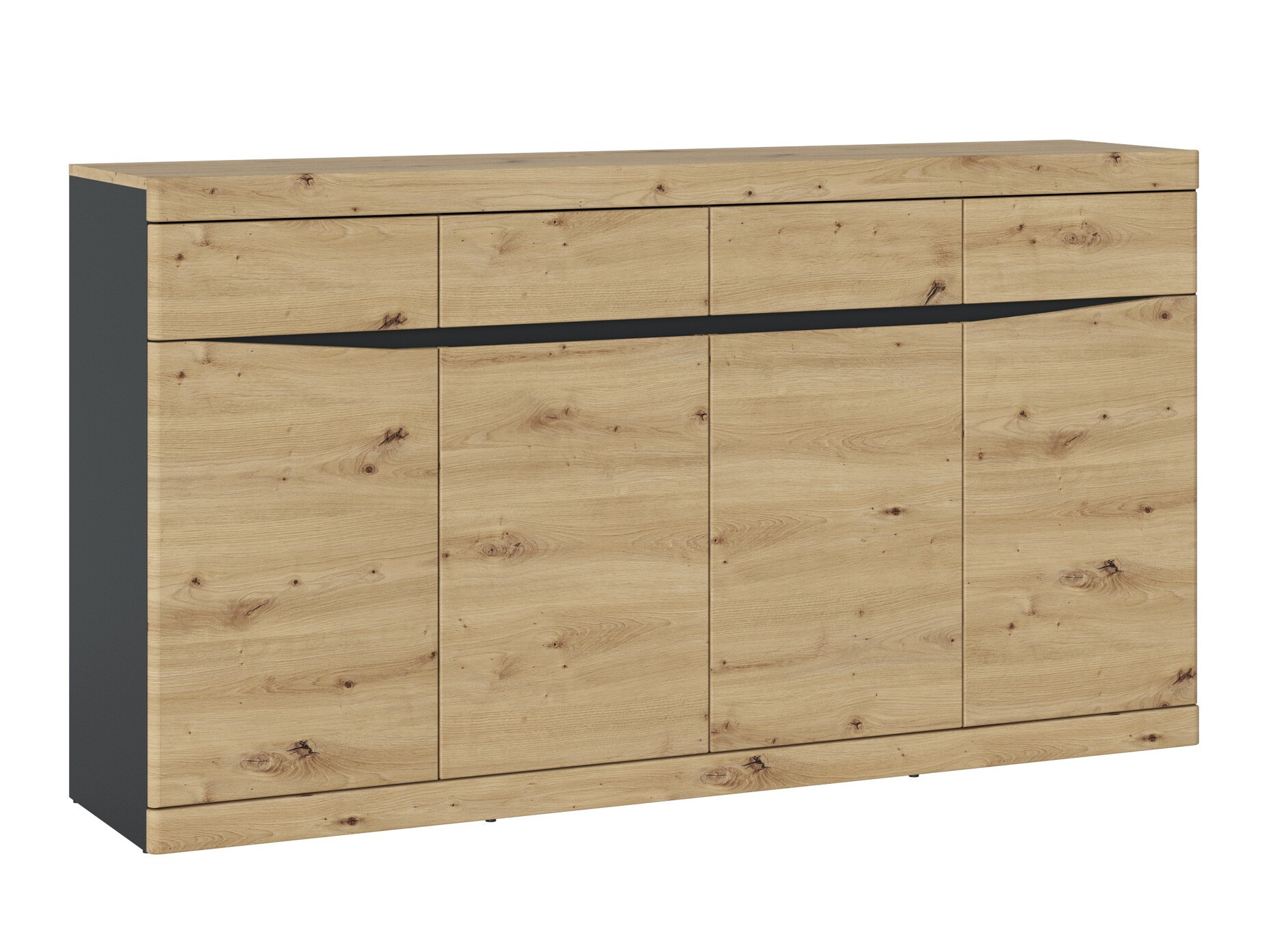 Chest of drawers Venlori 124 (Anthracite + Artisan oak)