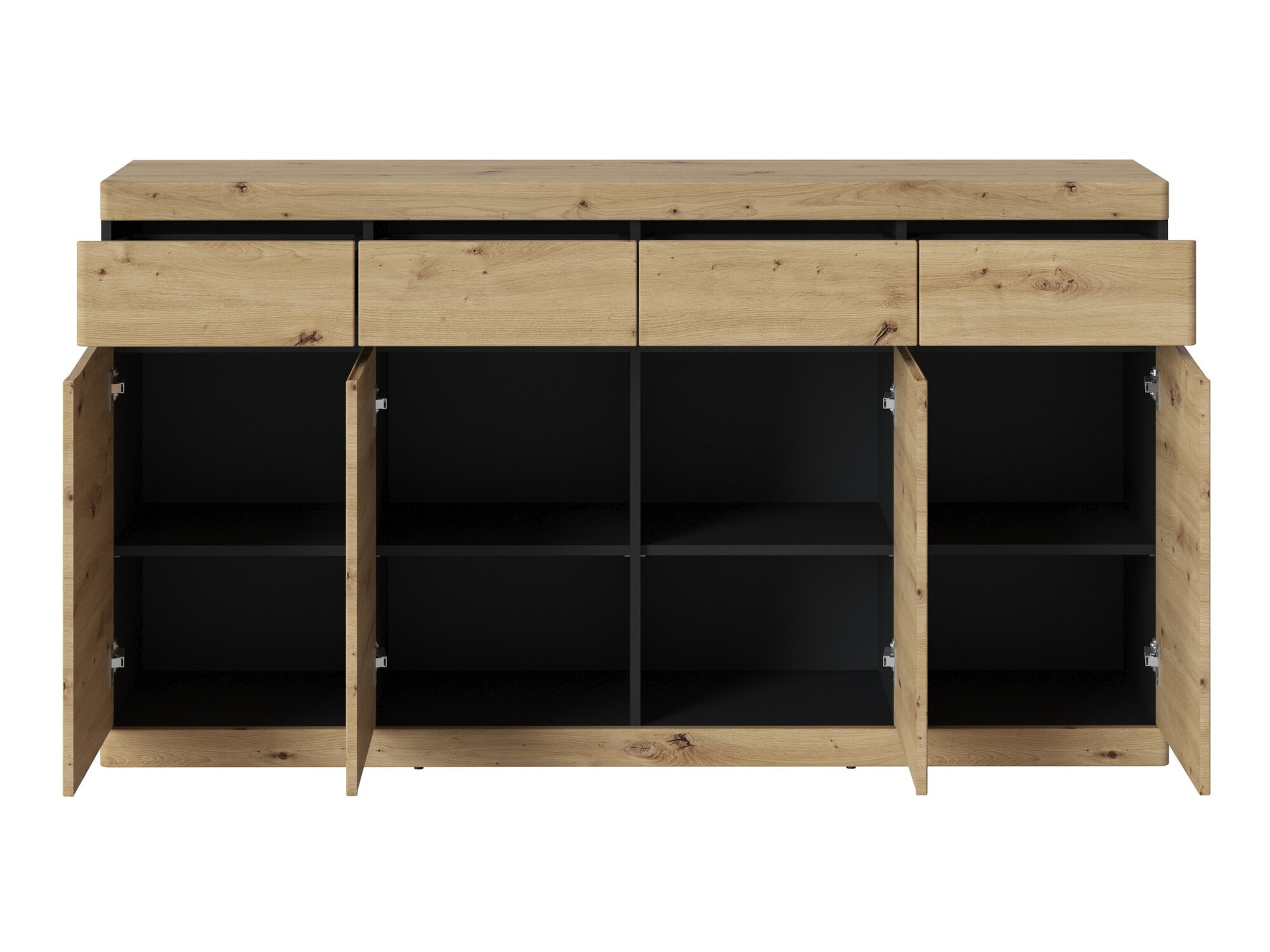 Chest of drawers Venlori 124 (Anthracite + Artisan oak)