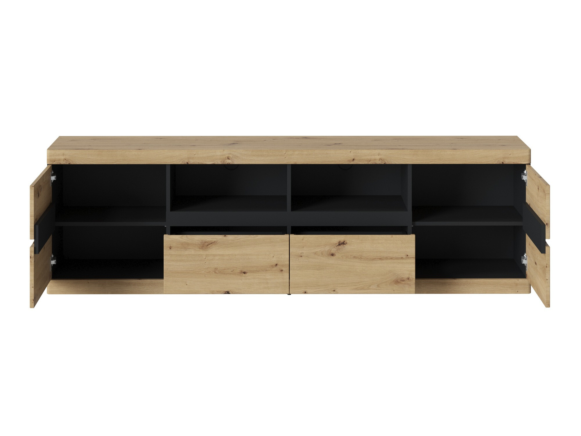 TV stand Venlori 122 (Anthracite + Artisan oak)