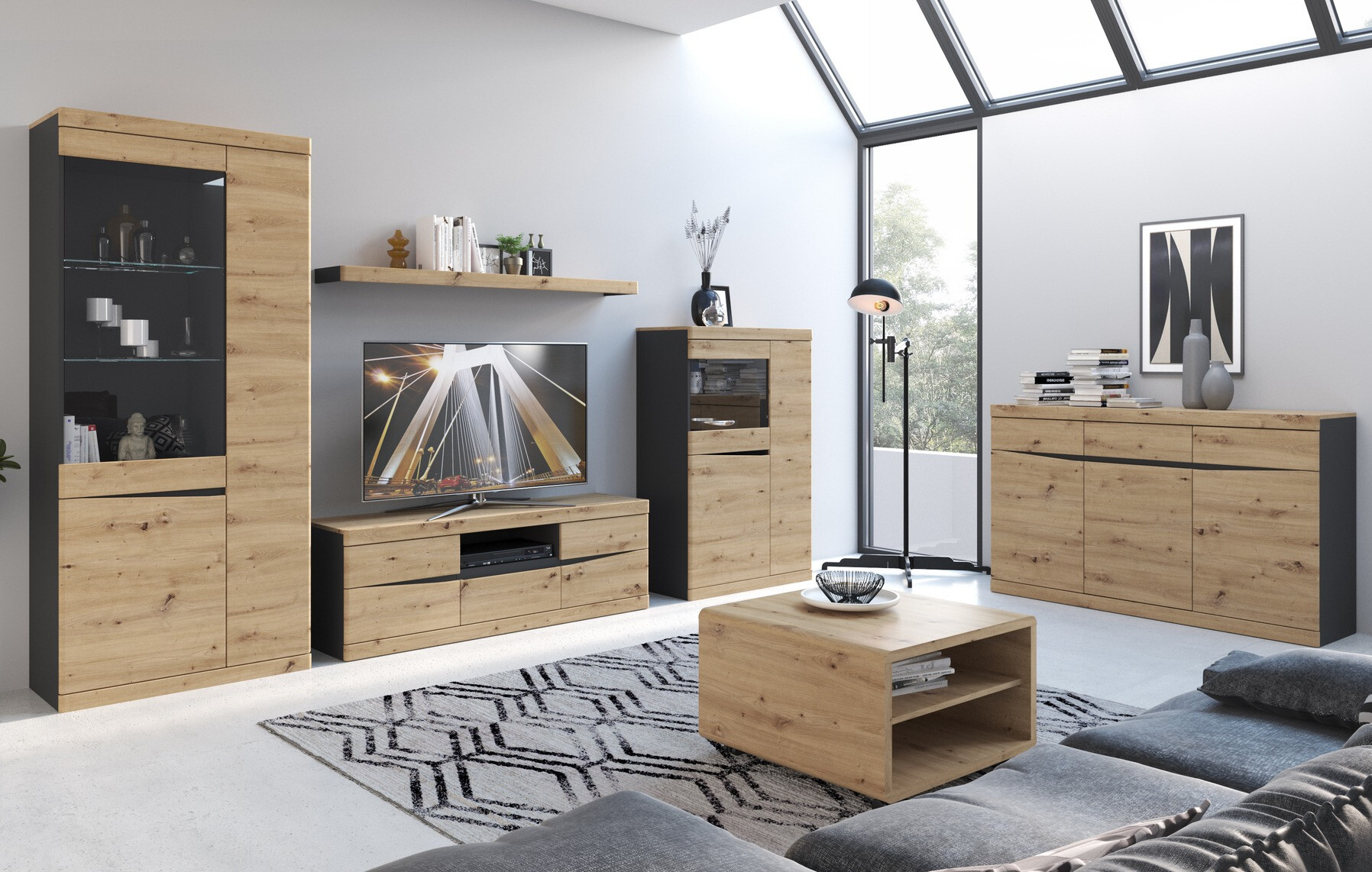 Wall shelf Venlori 125 (Artisan oak)