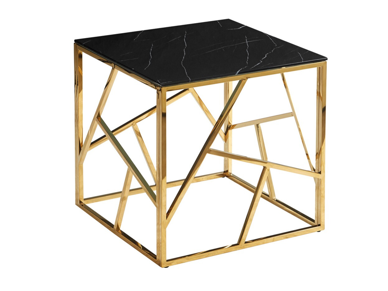 Coffee table Detroit 458 (Golden + Black marble)