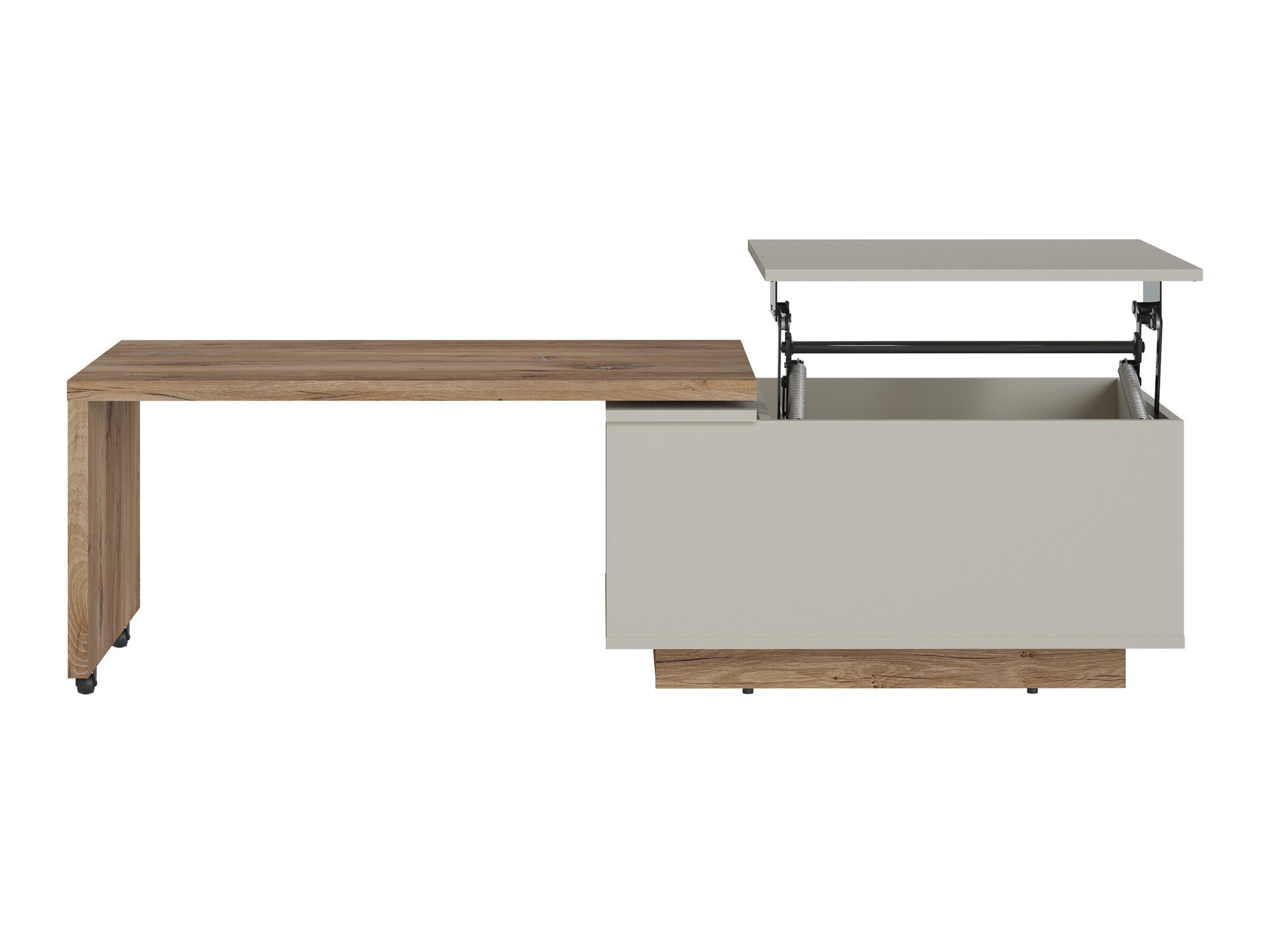 Transforming coffee table Ontario 133 (Grey + Dark oak)
