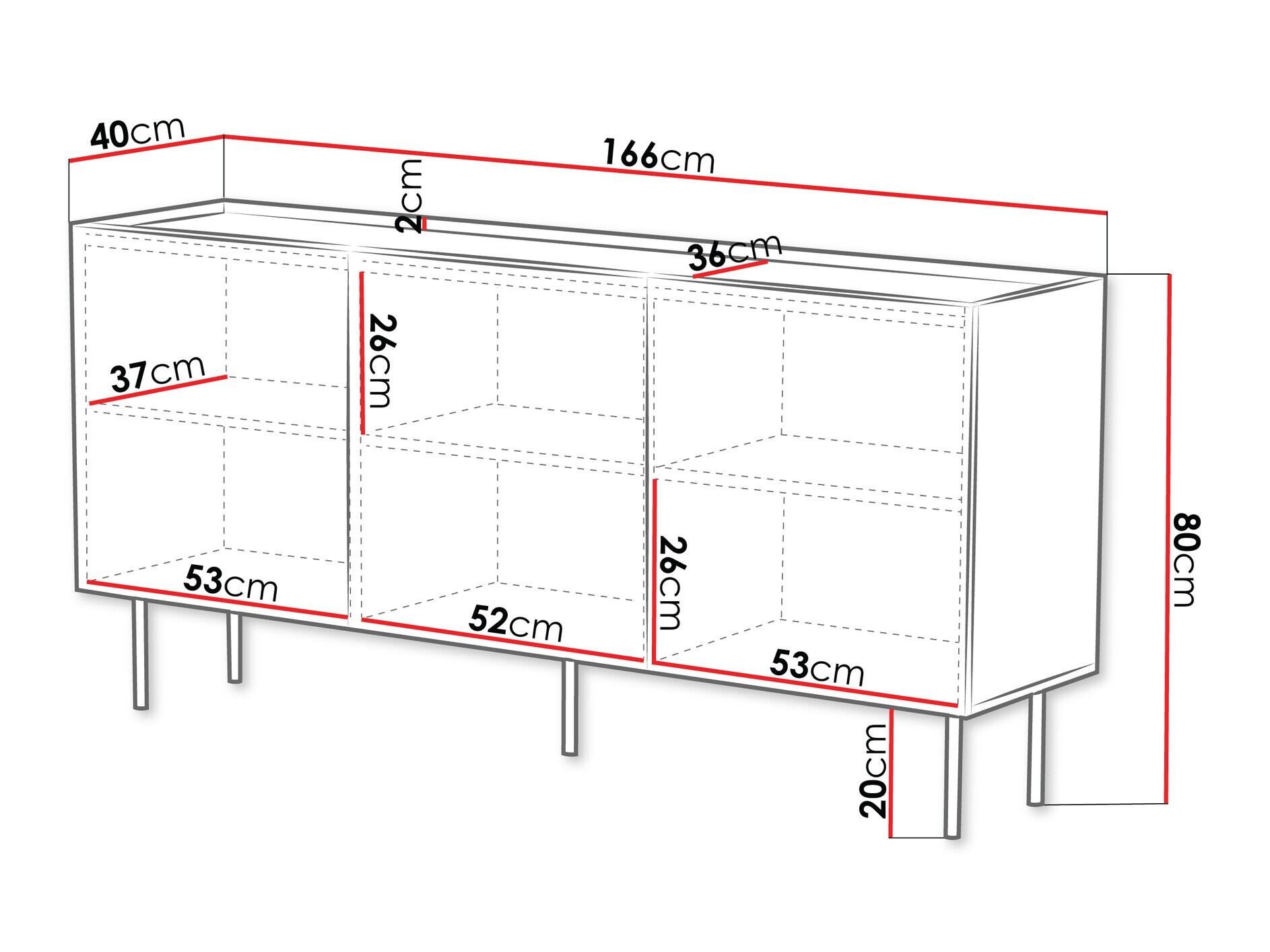 Sideboard Sillen (Black)