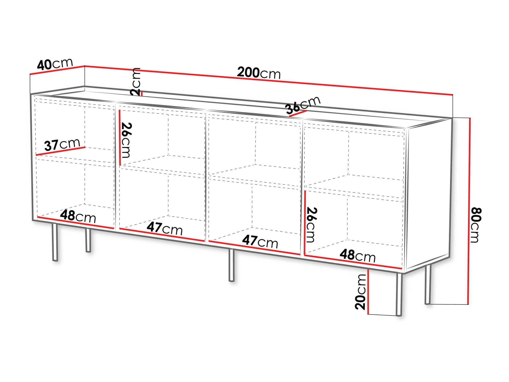 Sideboard Sillen I (White)