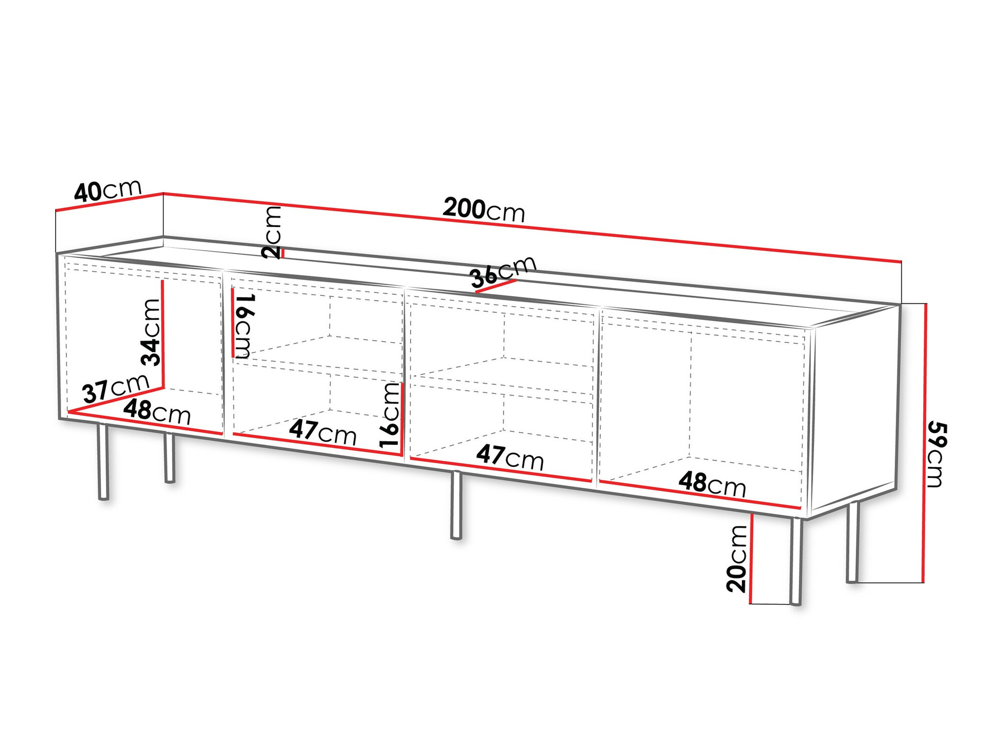 TV stand Mortali 104 (Cashmere)