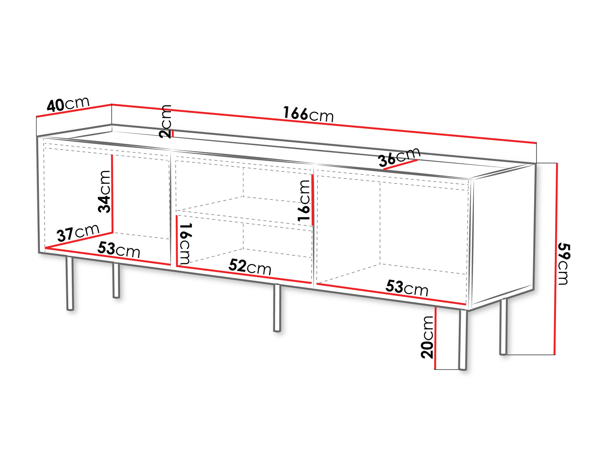 TV stand Sillen (Cashmere)