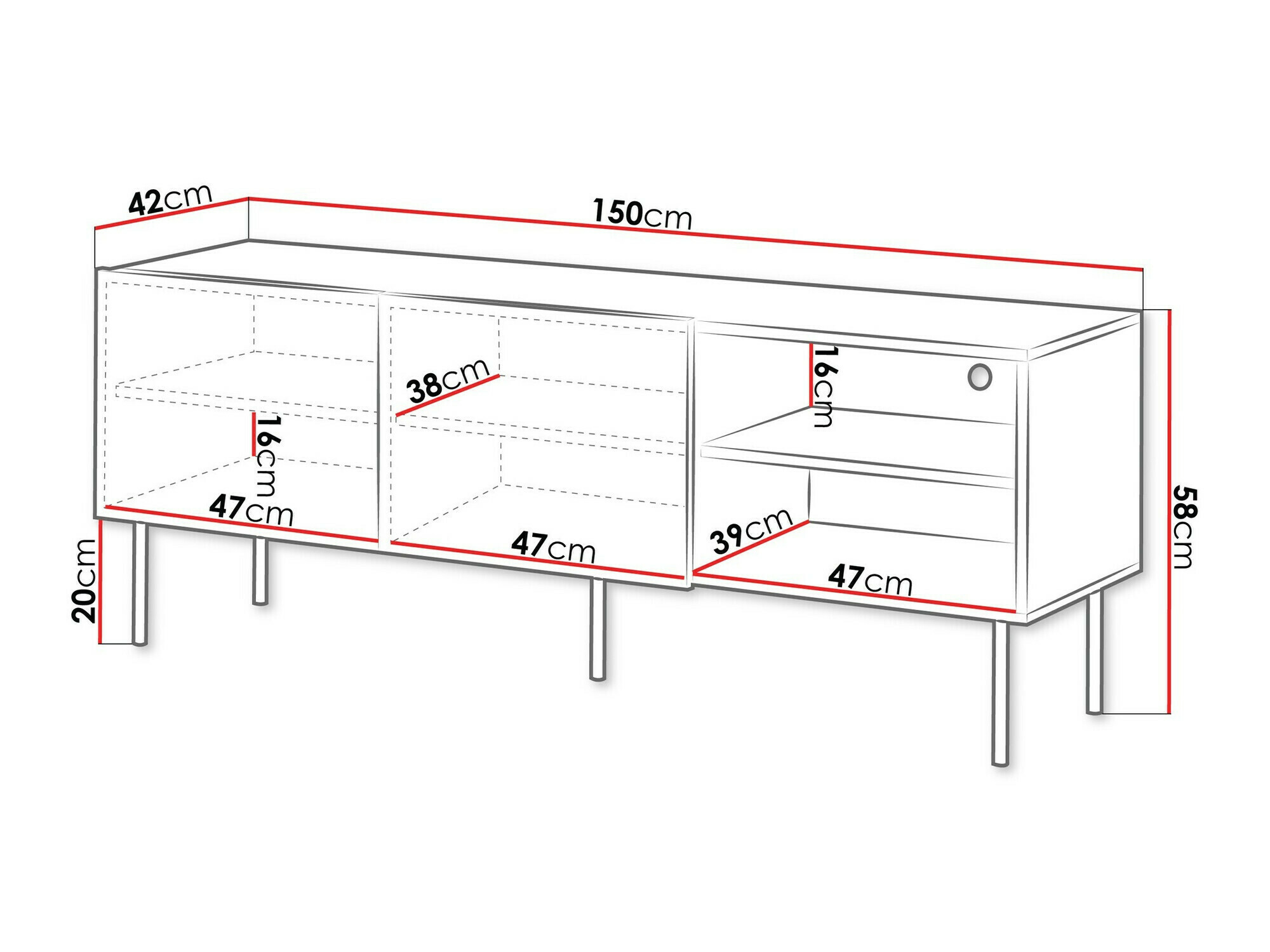 TV stand Melala 103