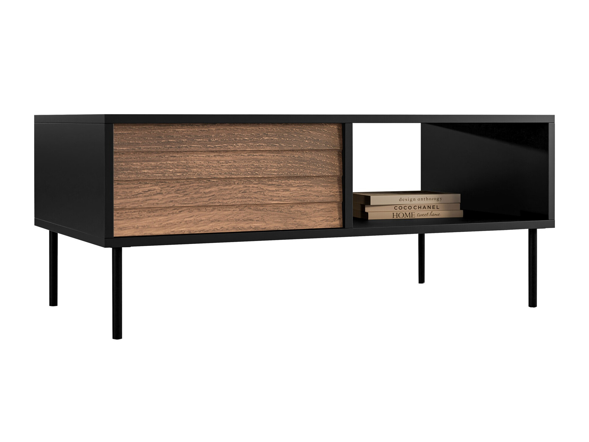 Coffee table Flosoru 103 (Walnut + Black)