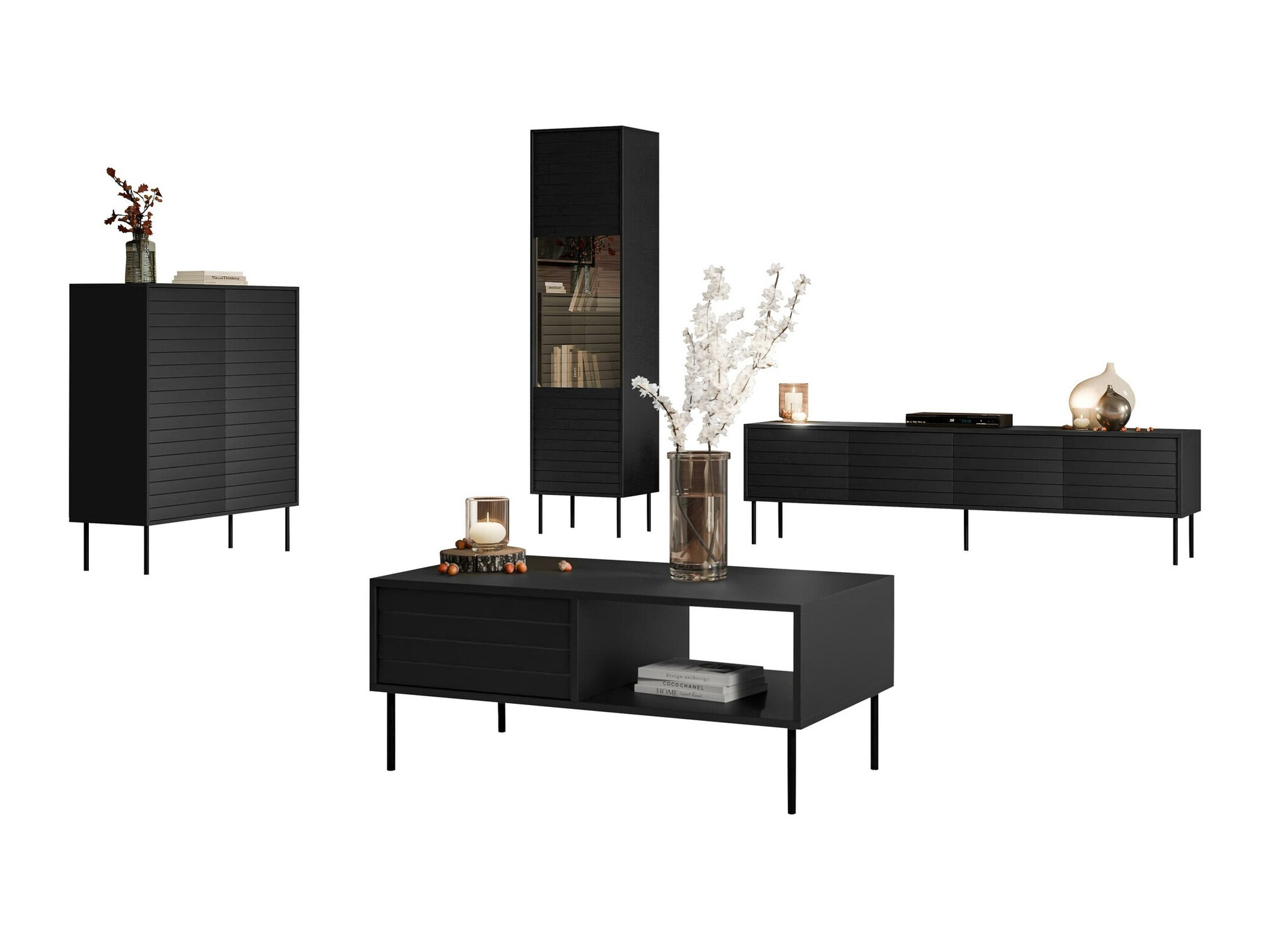 Living room set Flosoru 109 (Black)