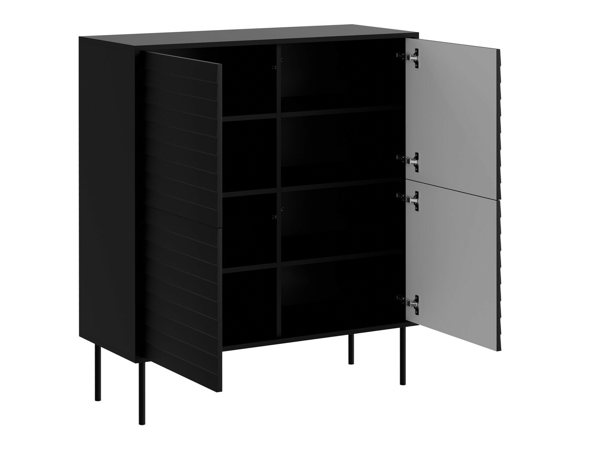 Living room set Flosoru 109 (Walnut + Black)