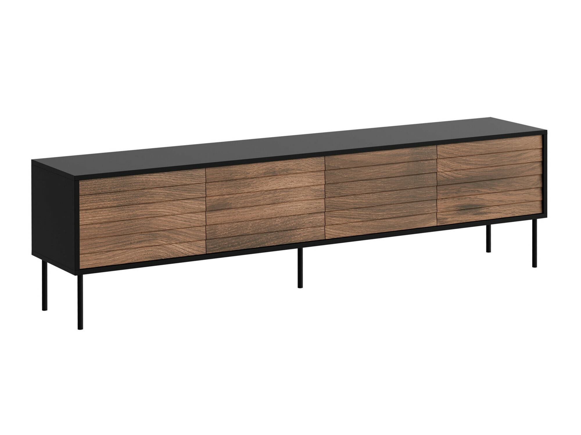 TV stand Flosoru 105 (Walnut + Black)