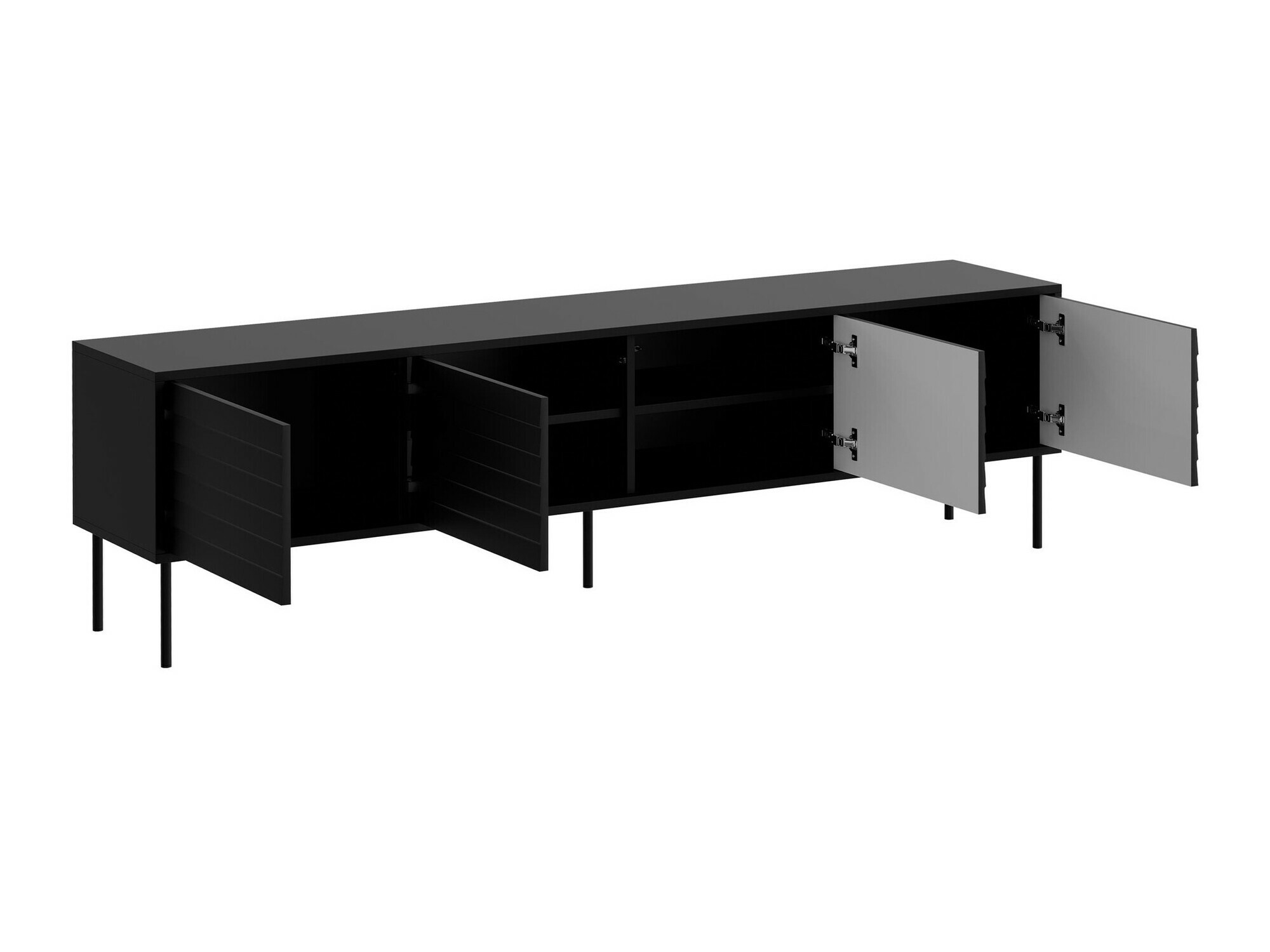 TV stand Flosoru 105 (Walnut + Black)