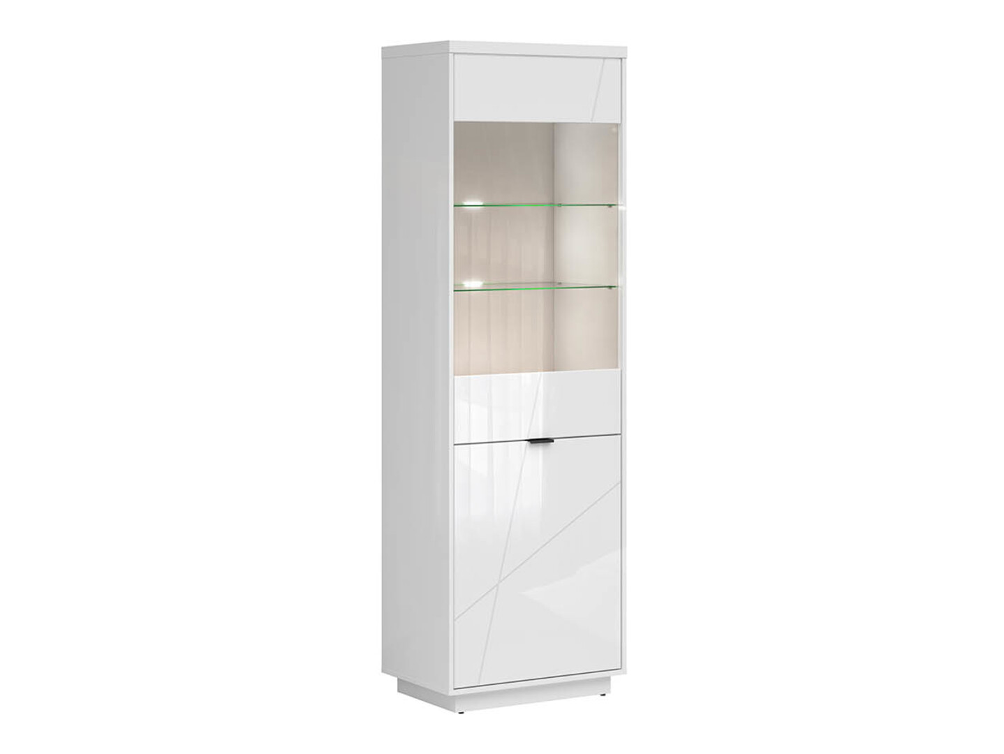 Bookcase Fivale 102 (Glossy white + White)