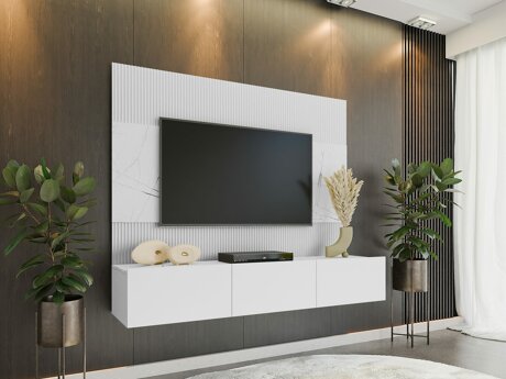 Living room set Comfivo 370 (White + White marble)