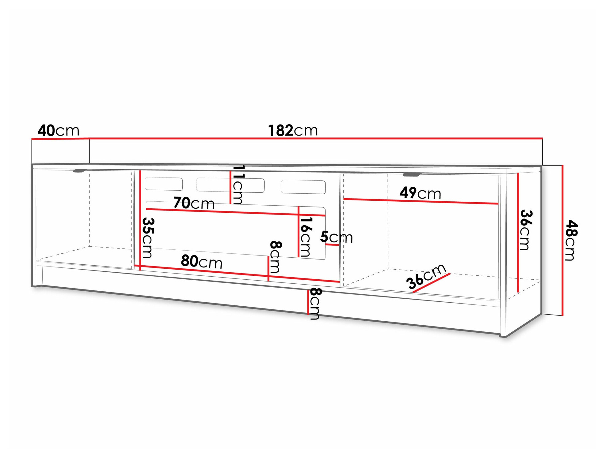 TV stand Comfivo Papilio II (Black)