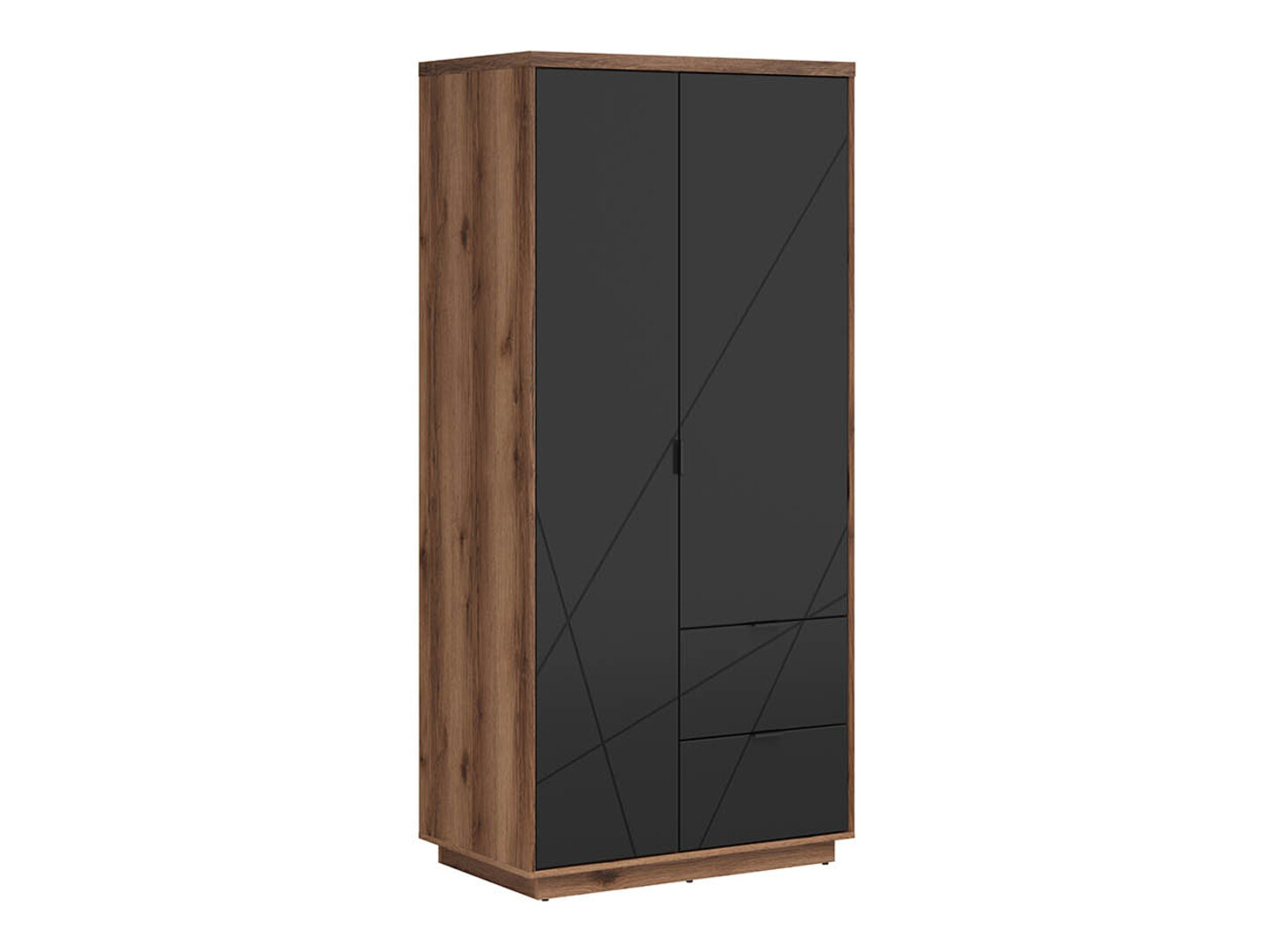 Wardrobe Fivale 105 (Dark Delano oak + Black)