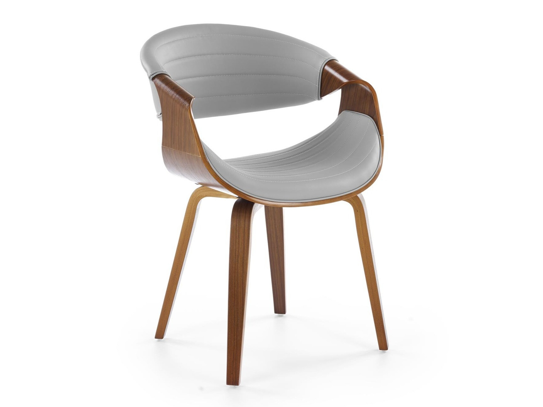 Chair Houston 1596 (Grey + Walnut)