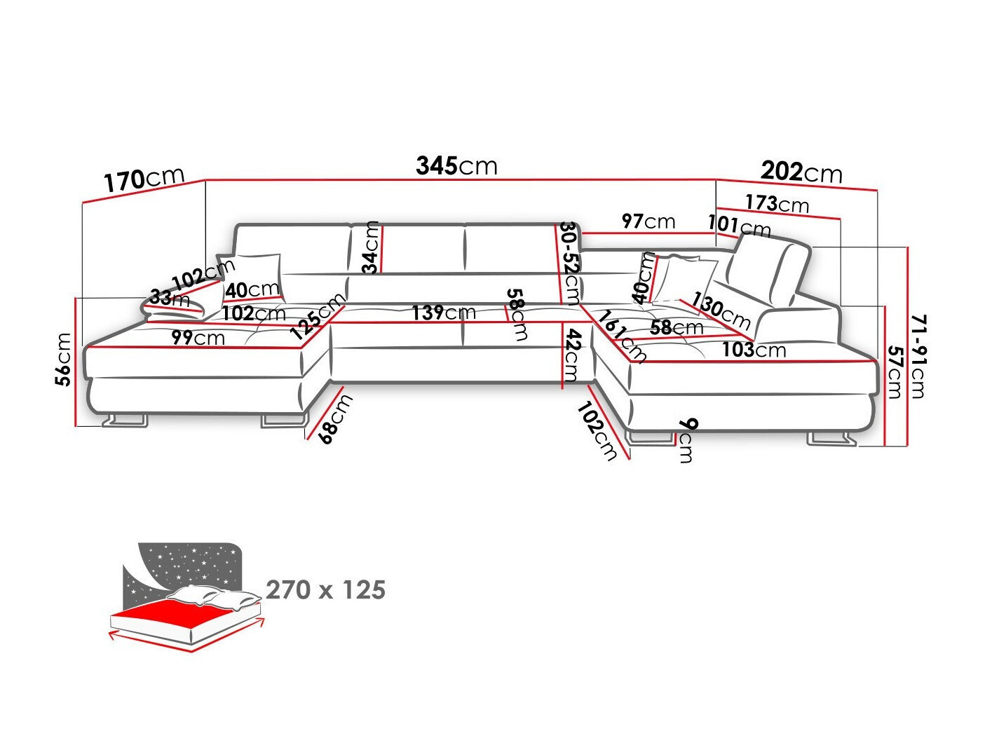 Corner sofa Comfivo Ruta V (Abriamo 03)