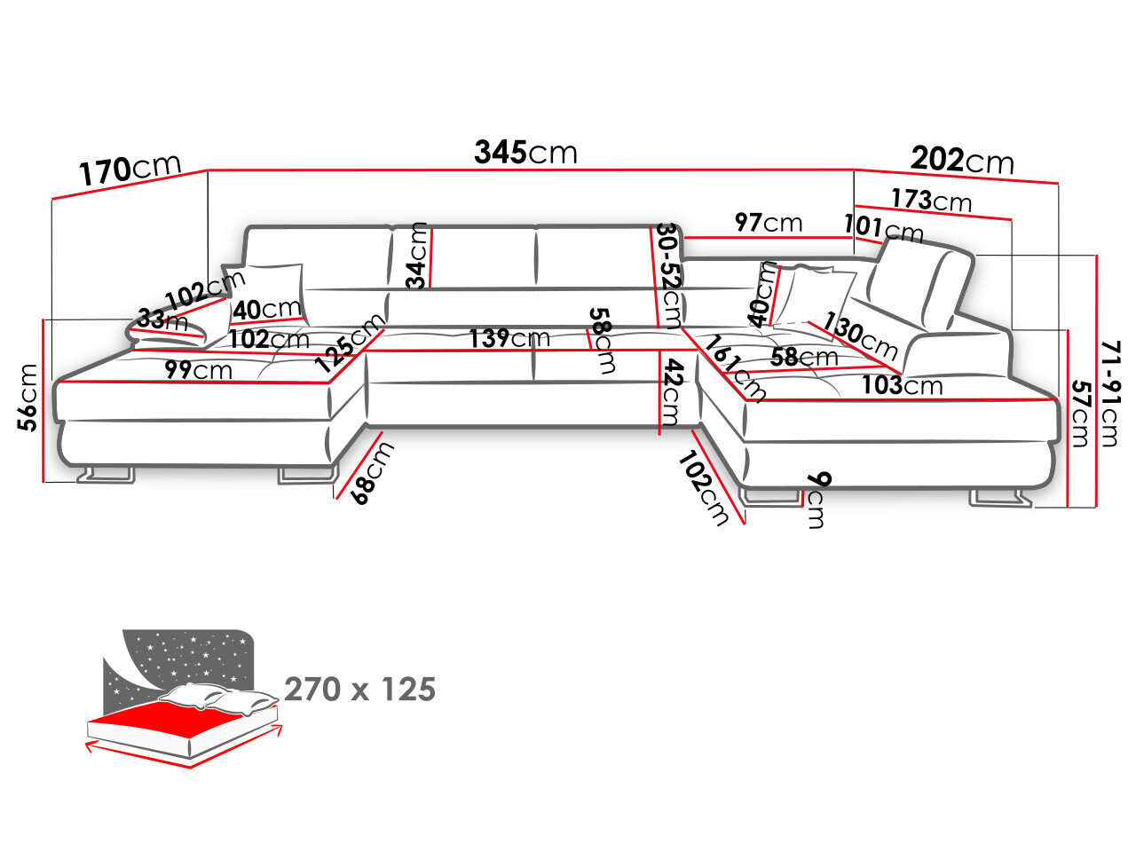 Corner sofa Comfivo Ruta V (Abriamo 04)