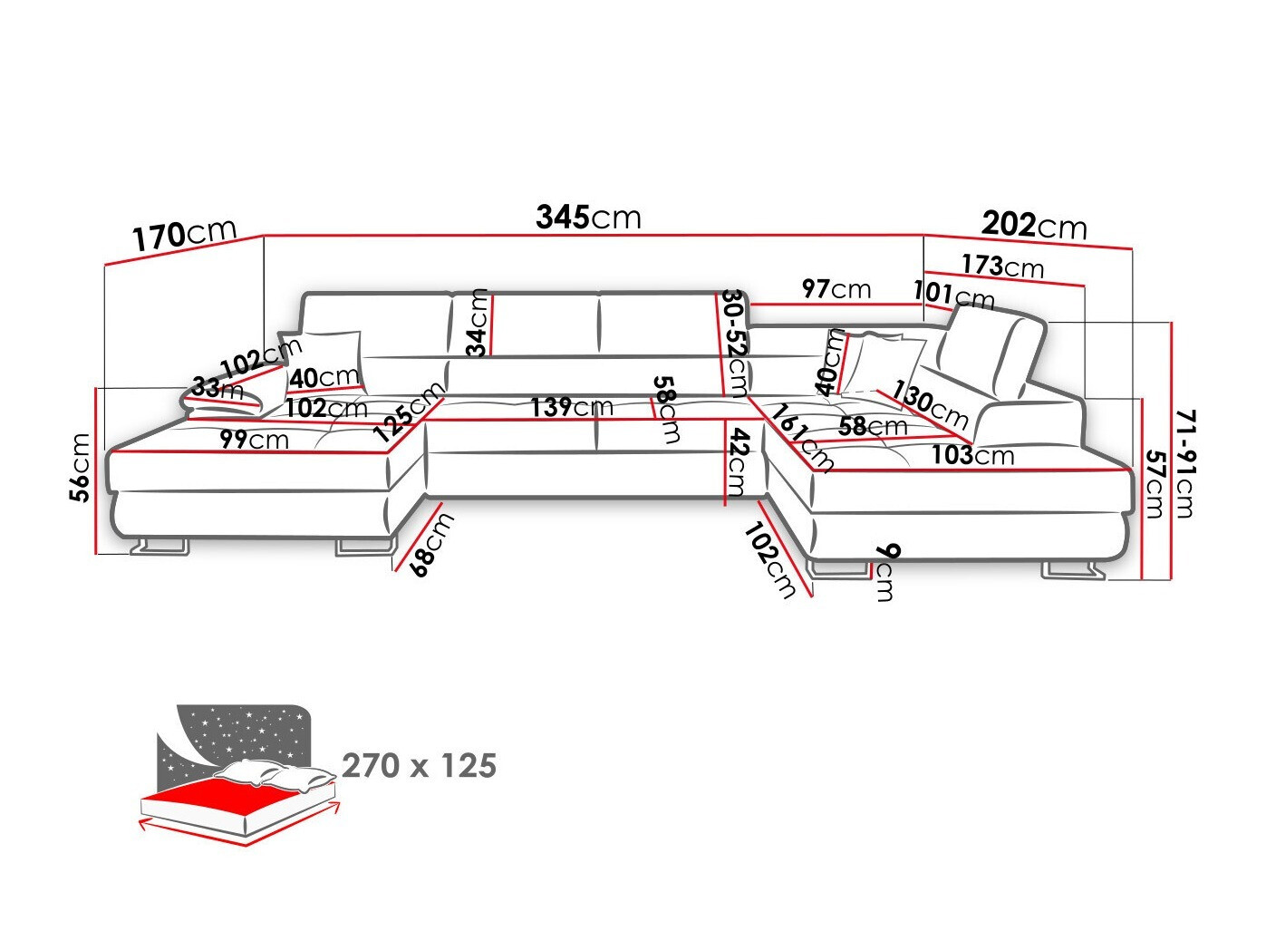 Corner sofa Comfivo Ruta V (Abriamo 04)