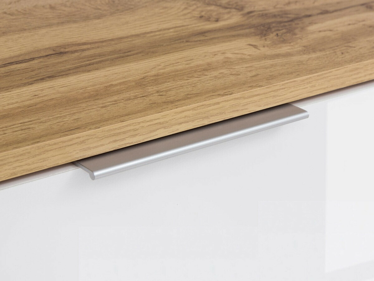 Bookcase Tivetra 106 (Wotan Oak + Glossy white)