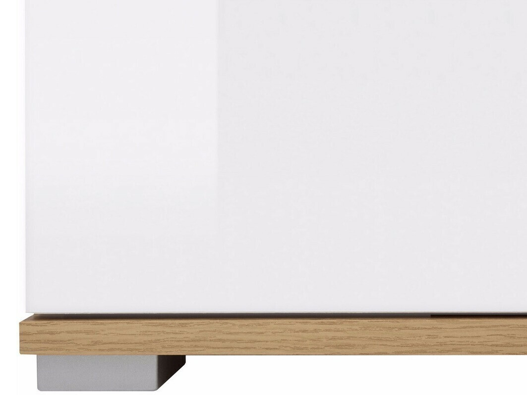 Bookcase Tivetra 106 (Wotan Oak + Glossy white)