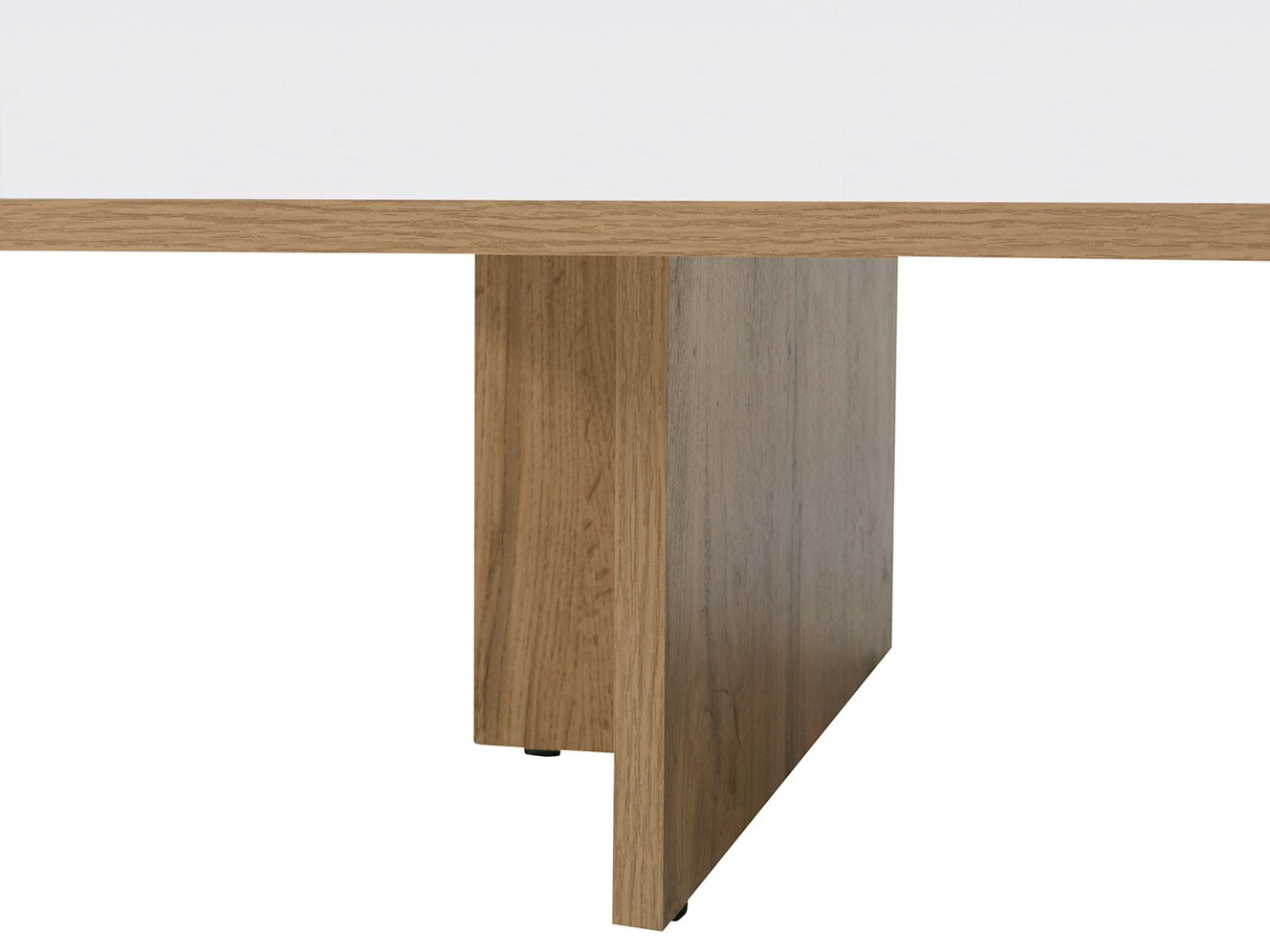Coffee table Tivetra 124 (Wotan Oak + Glossy white)