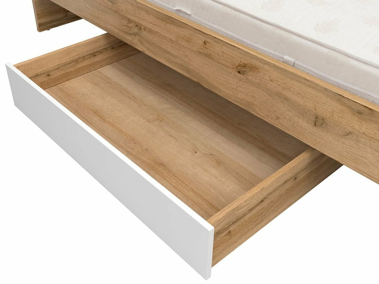 Storage Tivetra 122 (Wotan Oak + Glossy white)