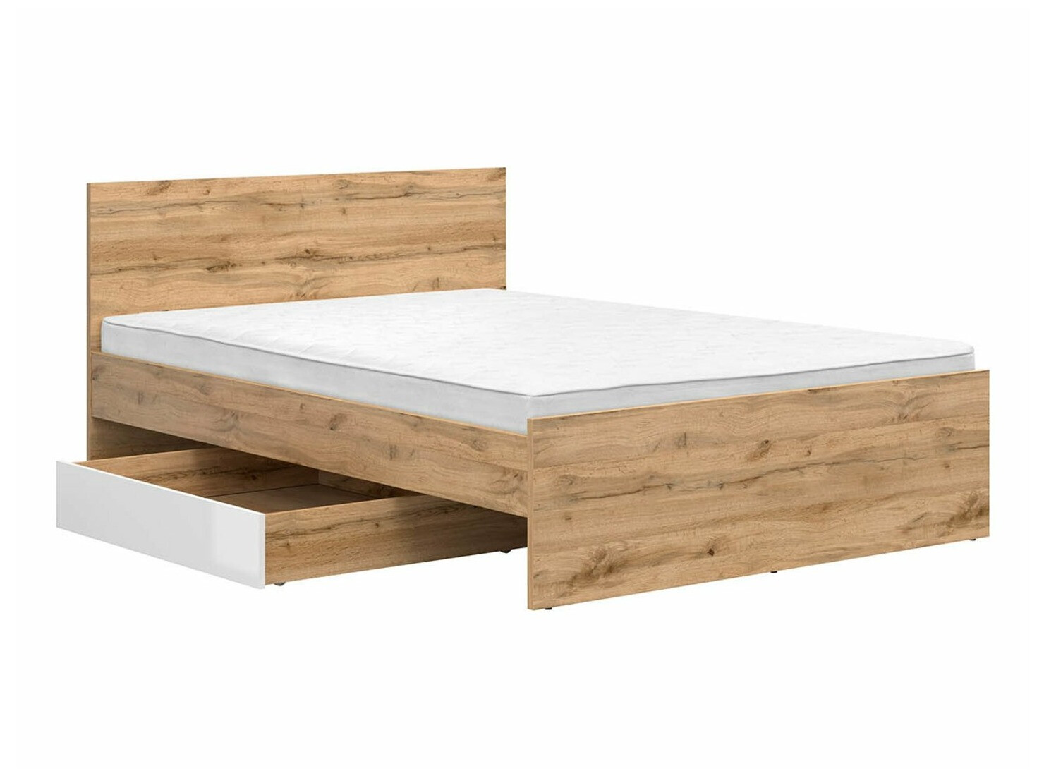 Storage Tivetra 122 (Wotan Oak + Glossy white)