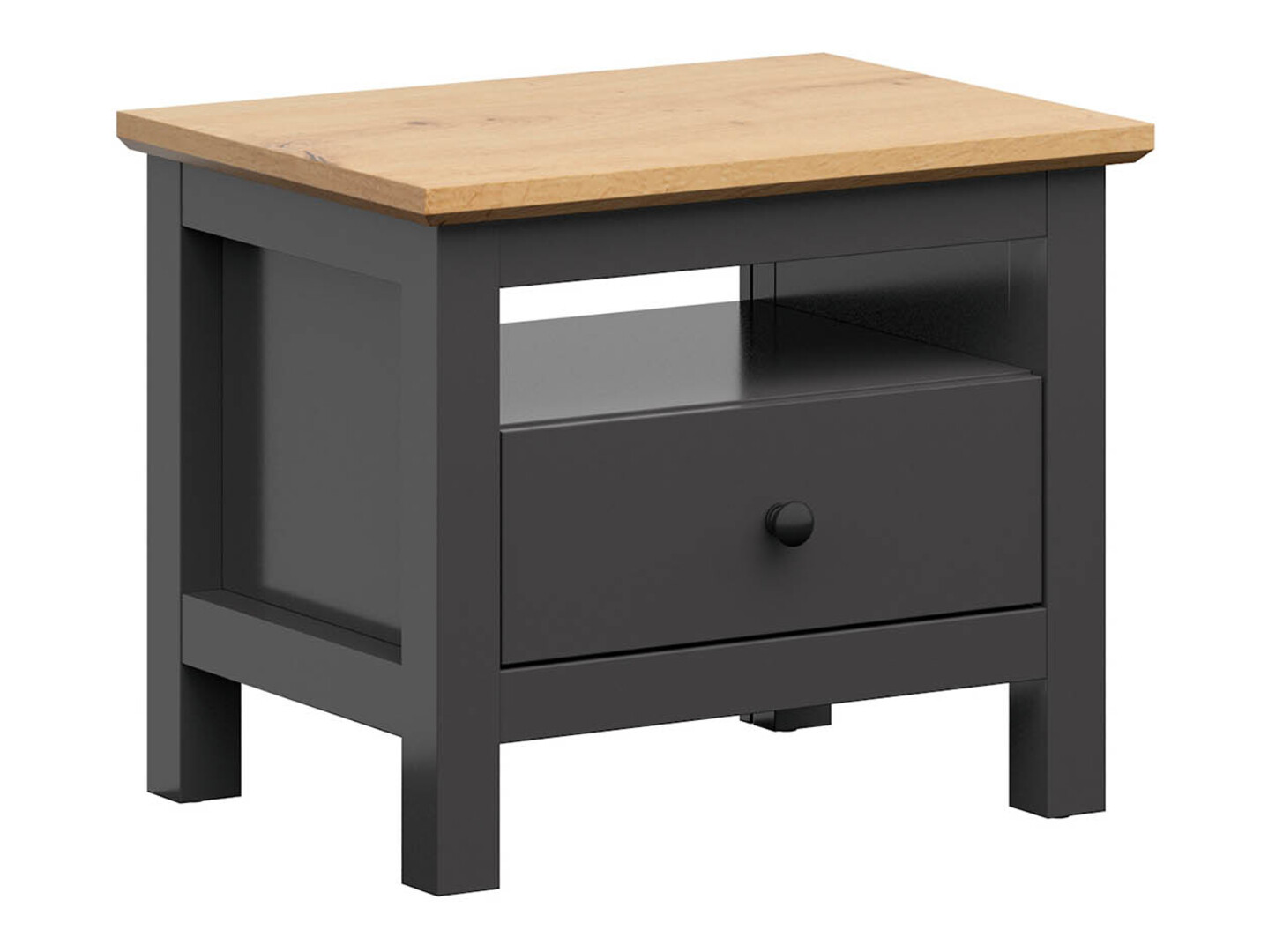 Bedside table Sordoro 100 (Graphite + Artisan oak)