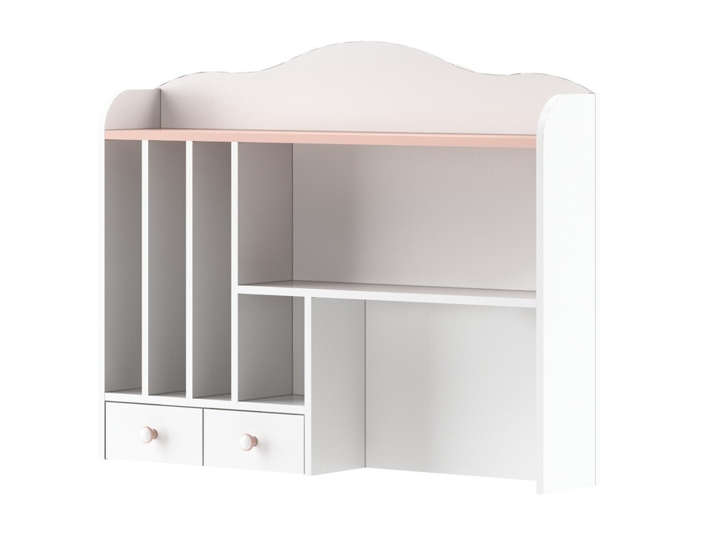 Bookcase Velferi 115 (White + Pink)